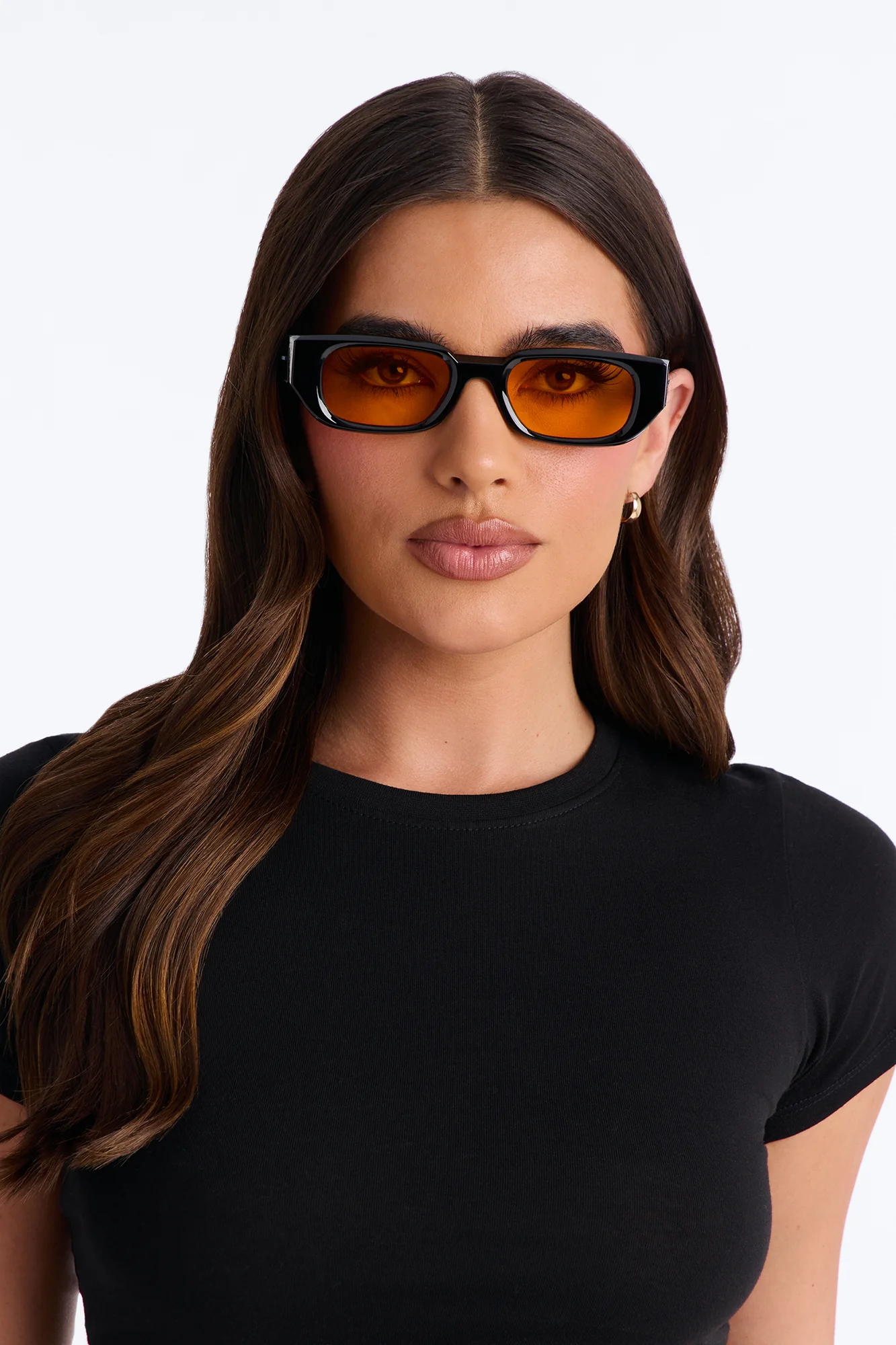 Crossing Lines Sunglasses - Black/Orange - Image 2
