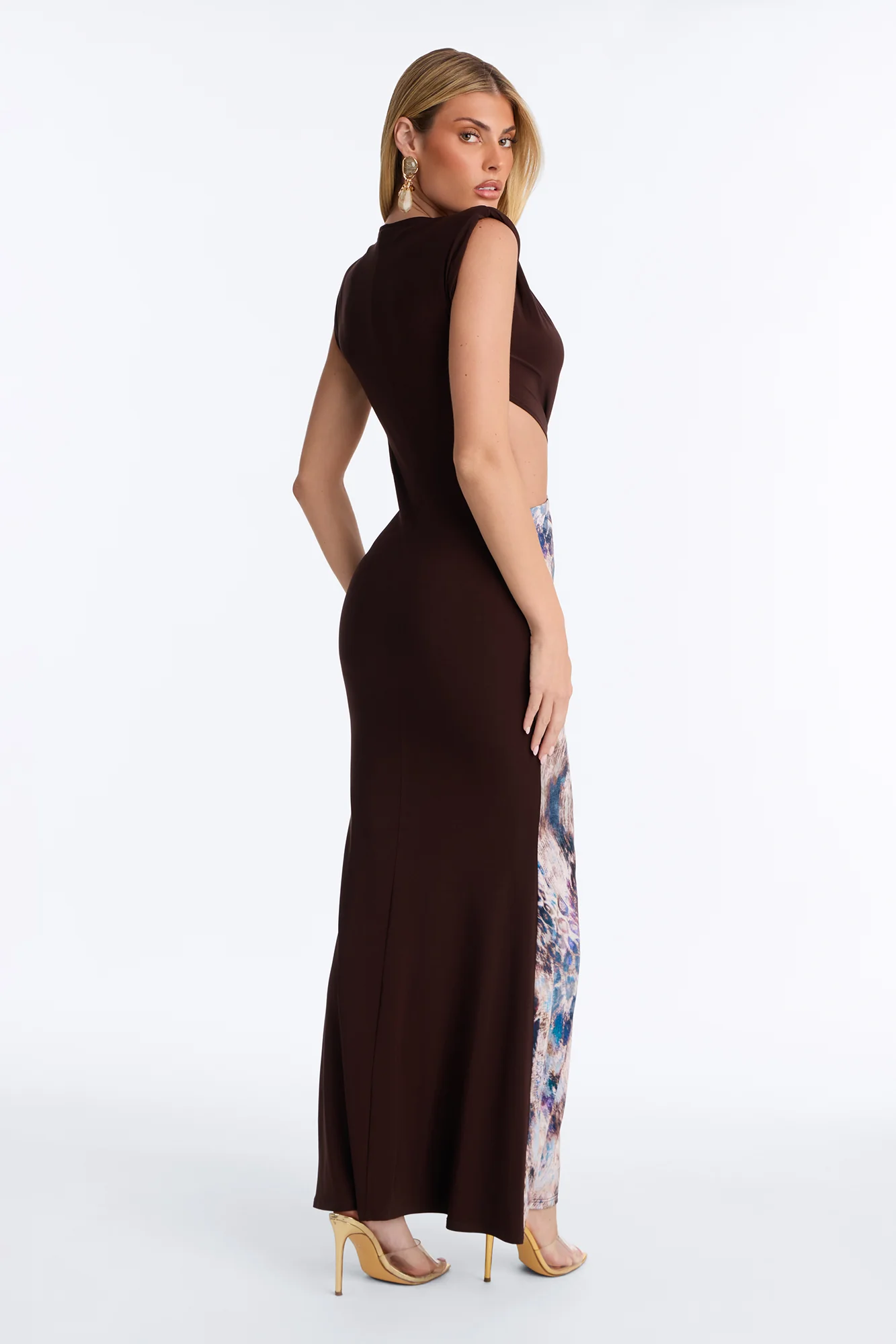 Crushing On Me Abstract Maxi Dress - Brown/combo - Image 4