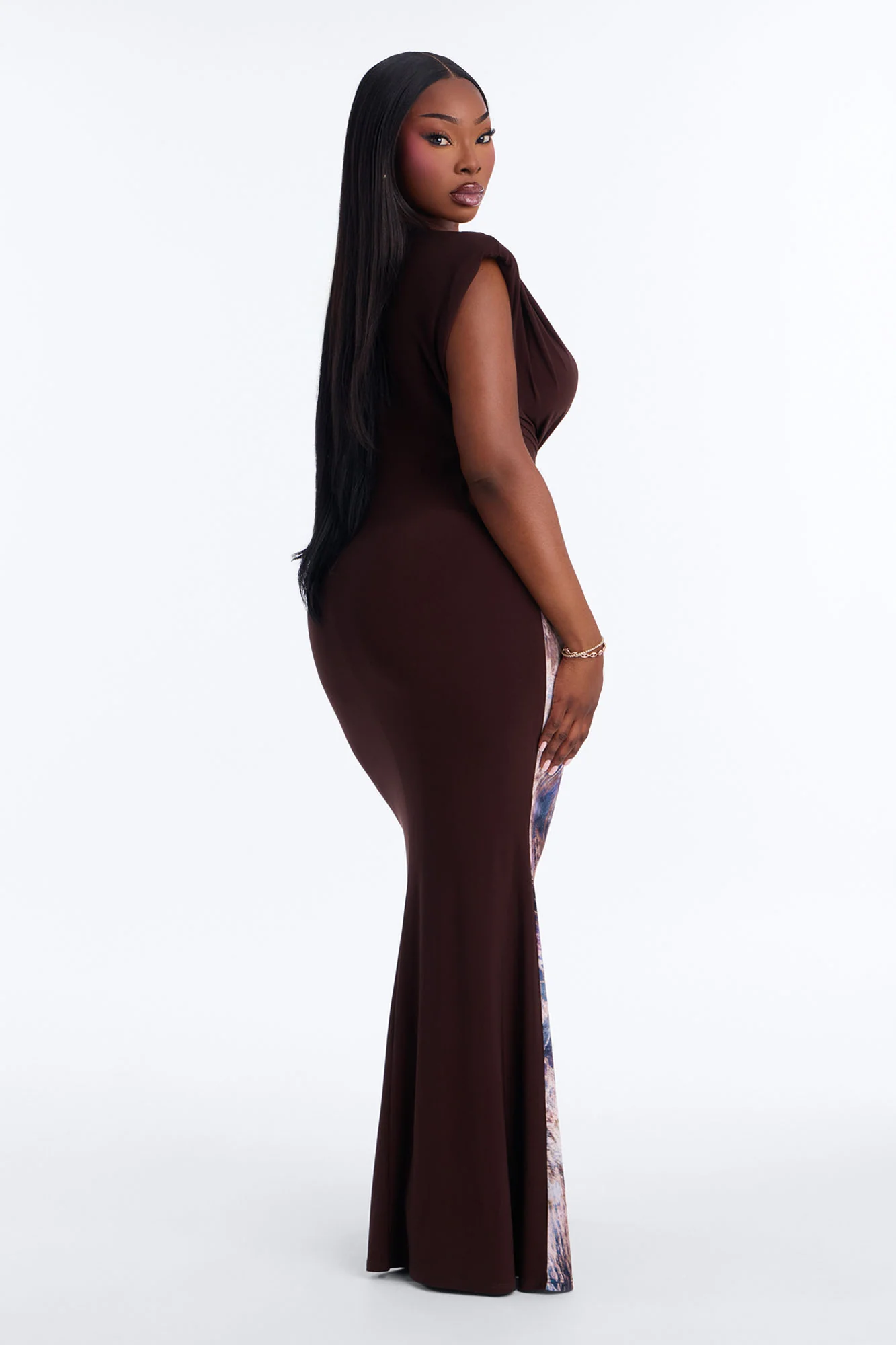 Crushing On Me Abstract Maxi Dress - Brown/combo - Image 7
