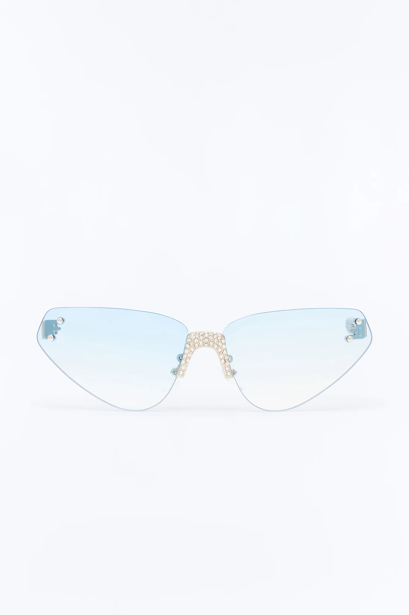 Crystal Clear Skye Sunglasses - Silver/Blue - Image 3