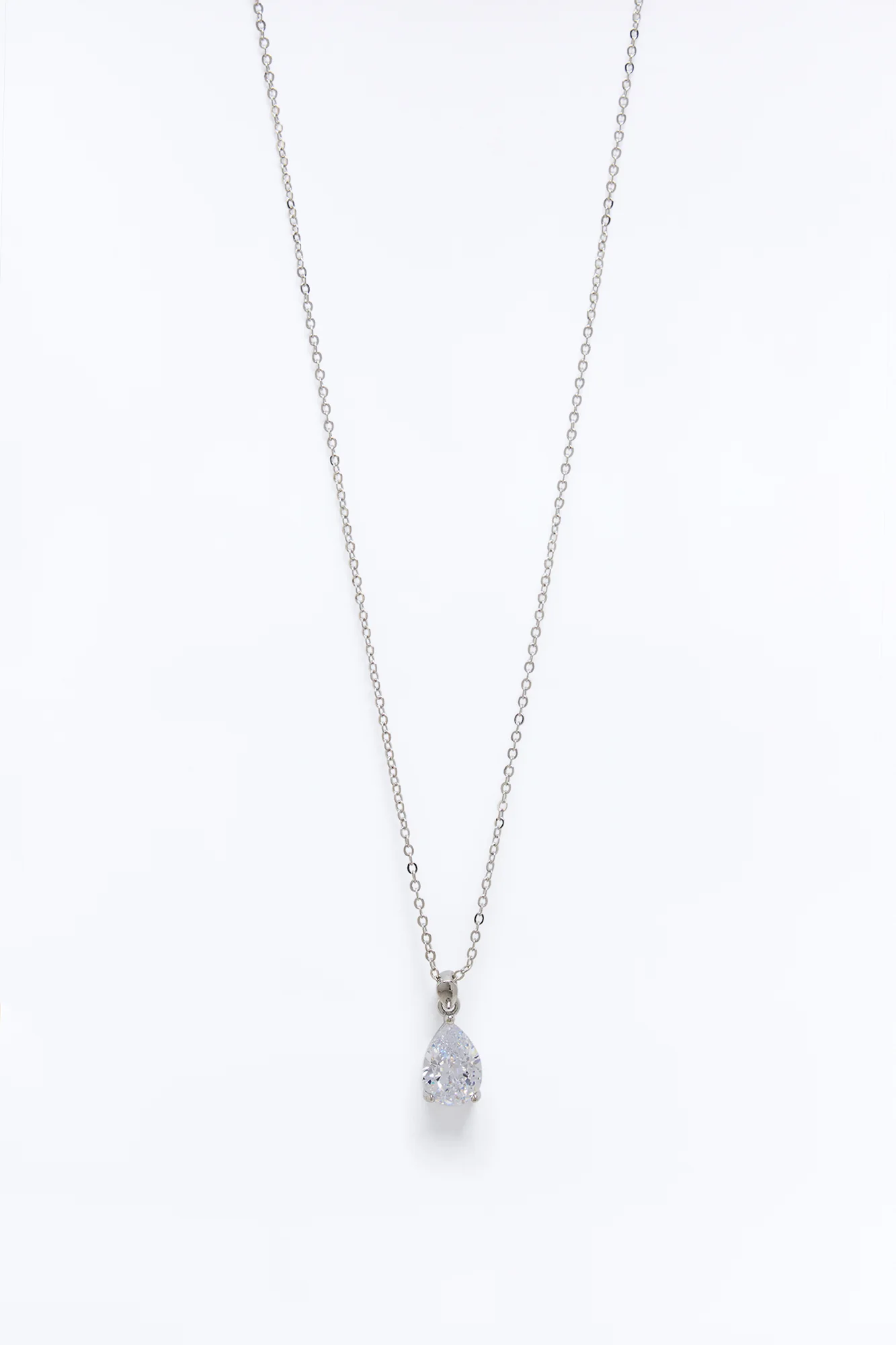 Cubic Zirconia Timeless Neckalce - Silver - Image 3