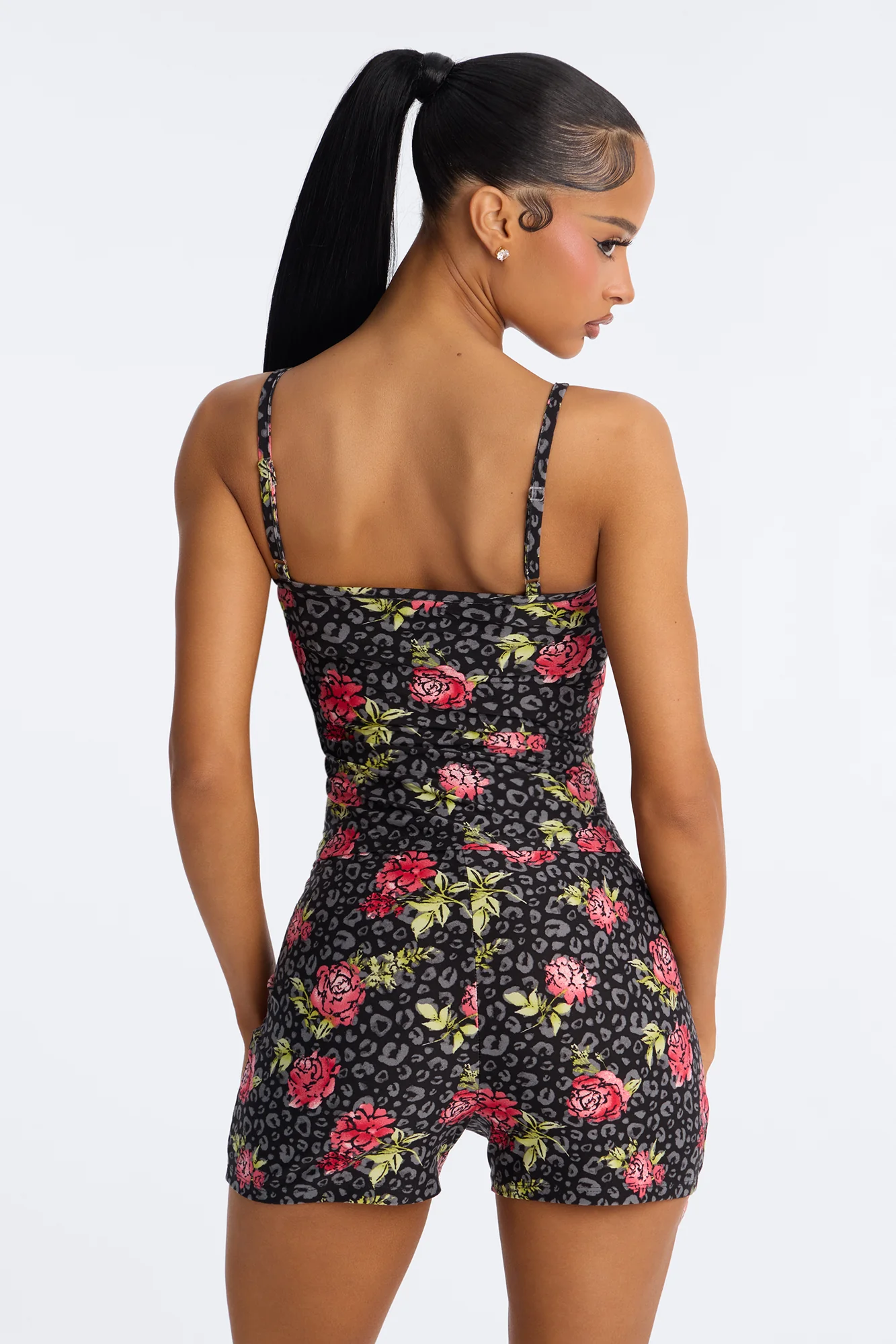 Cuddle Me Close Cami PJ Short Set - Red/combo - Image 3