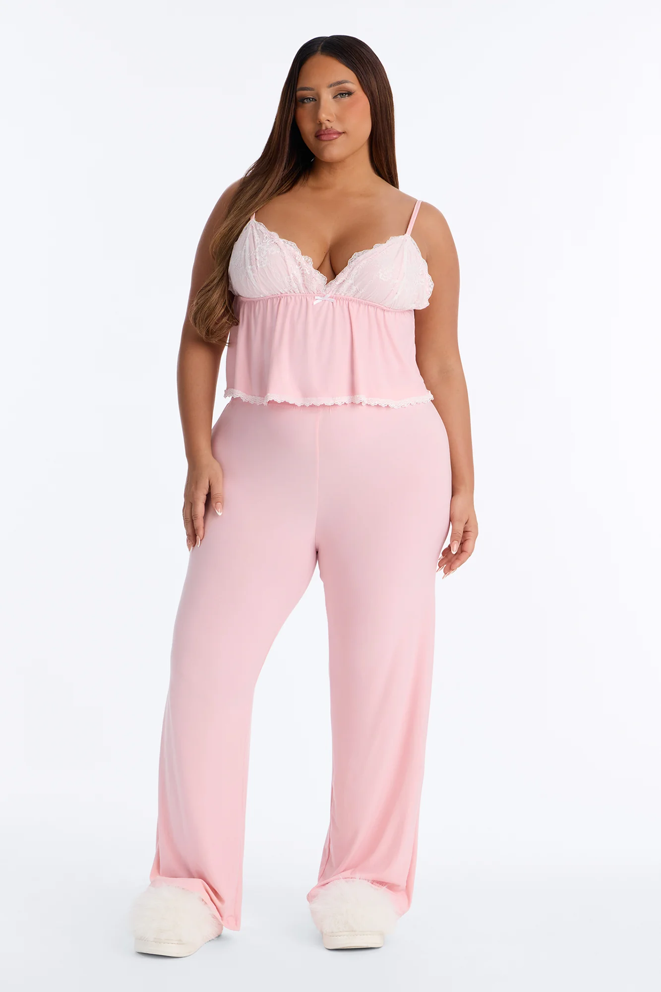 Cuddle Tonight PJ Pant Set - Light Pink - Image 5