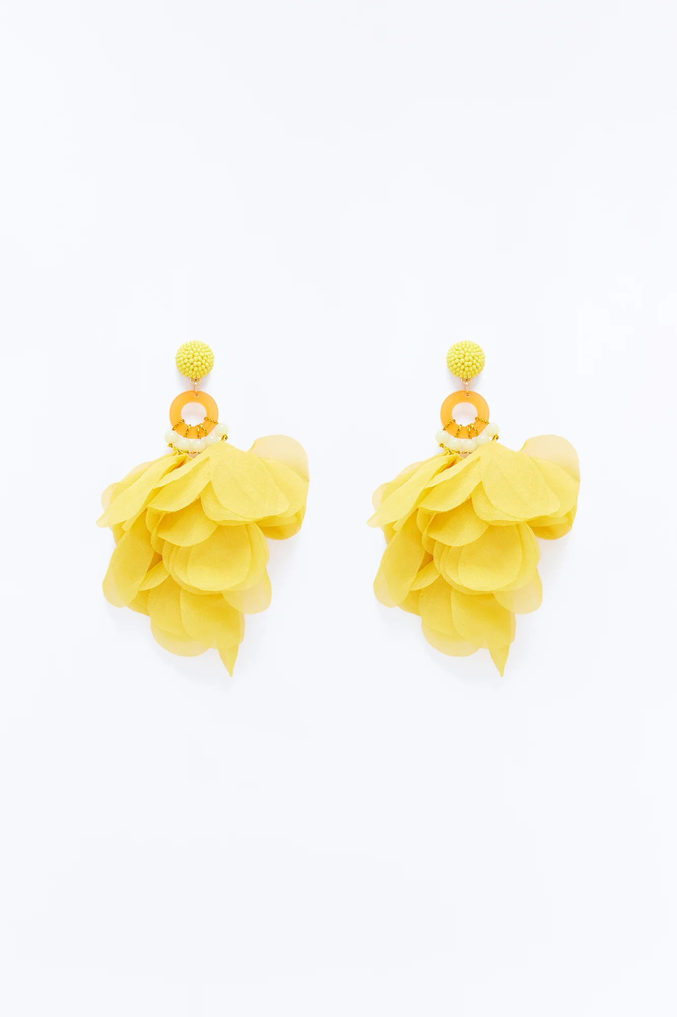 Dancing In The Garden Earrings - Yellow - Image 3