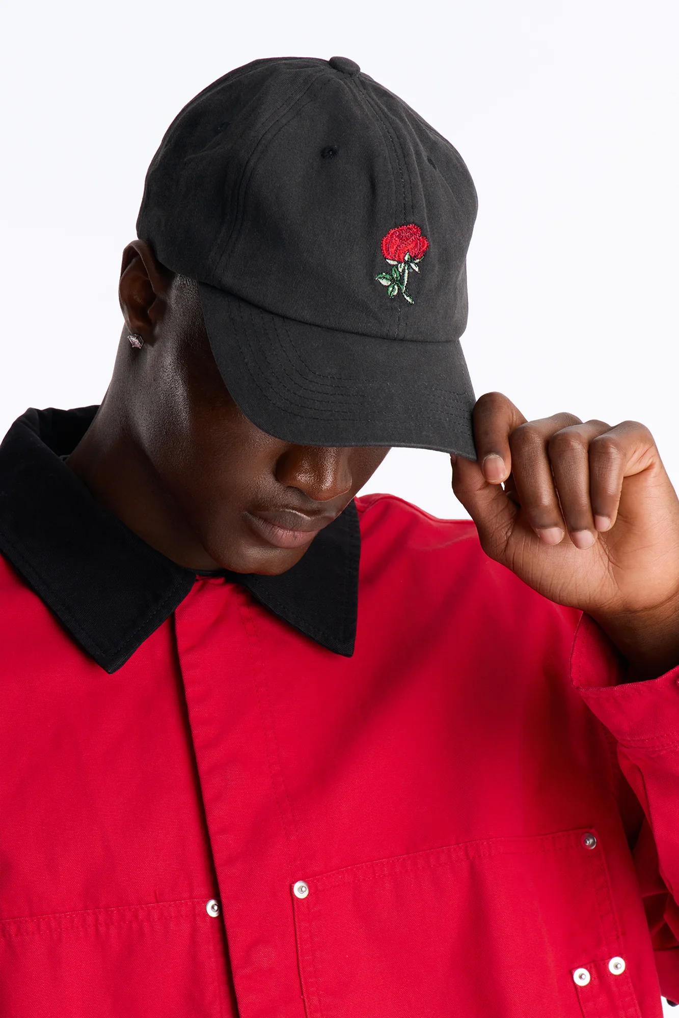Dangerous Rose Washed Snapback Hat - Black - Image 3