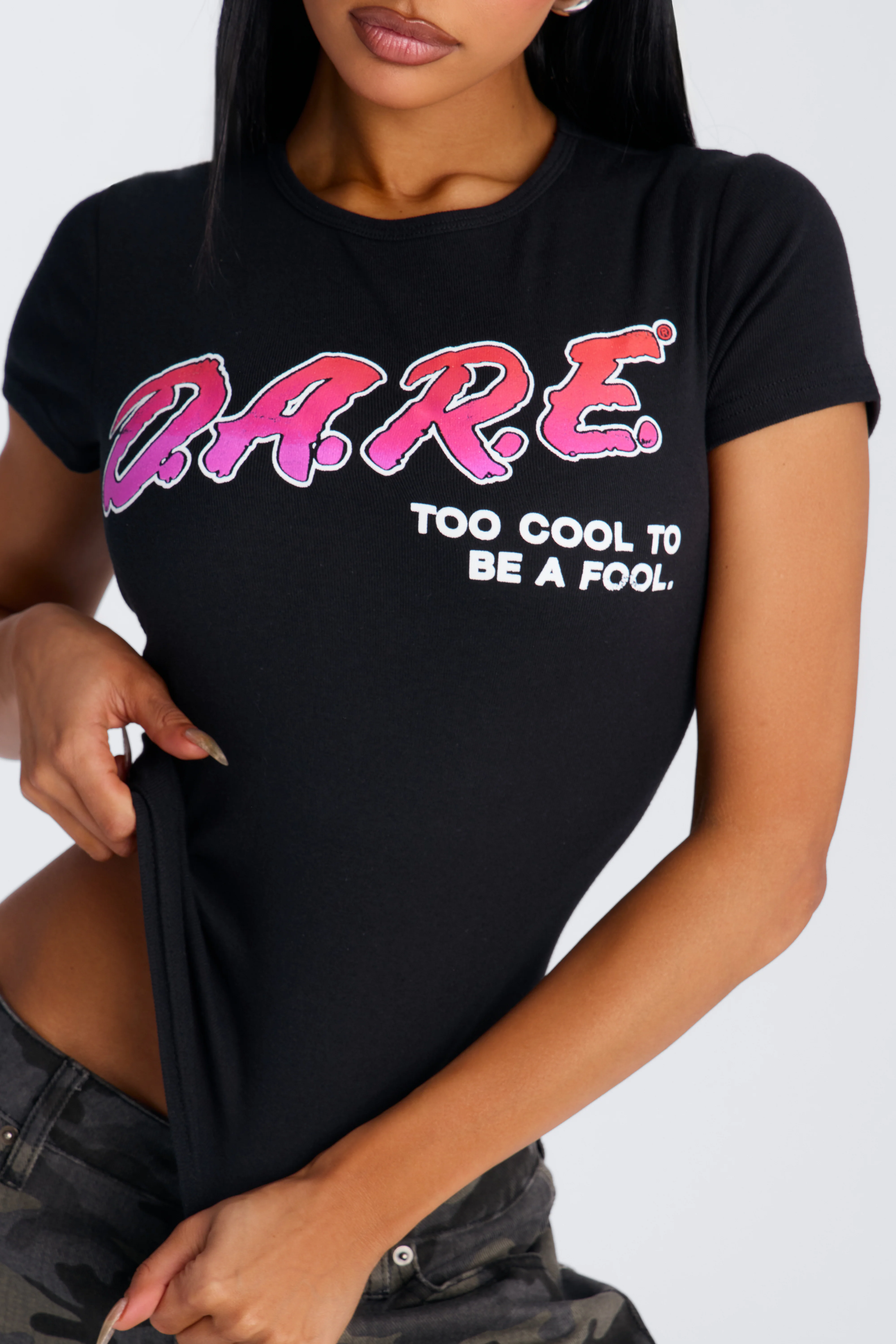 DARE Too Cool Baby Tee - Black - Image 4