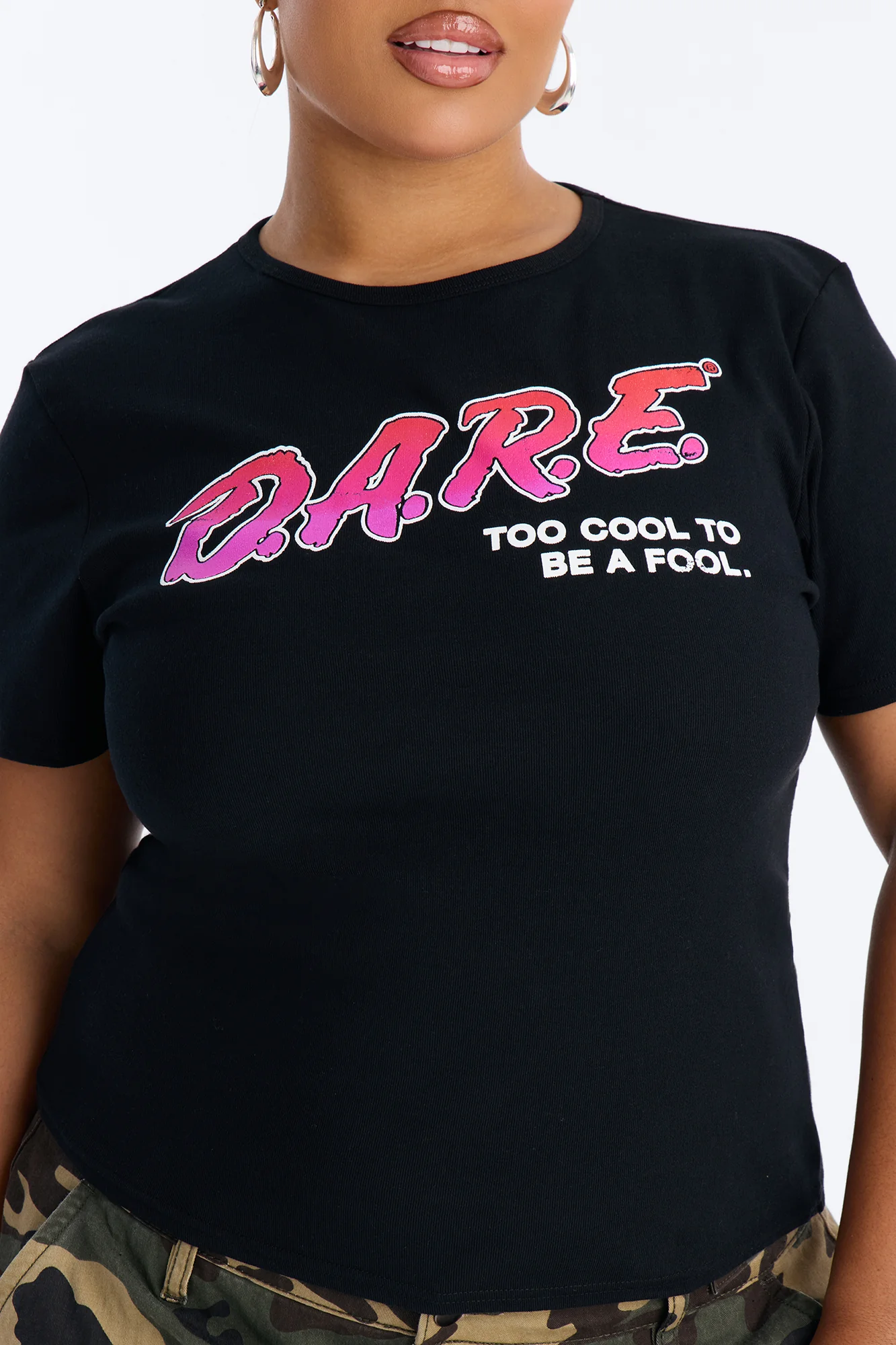 DARE Too Cool Baby Tee - Black - Image 7