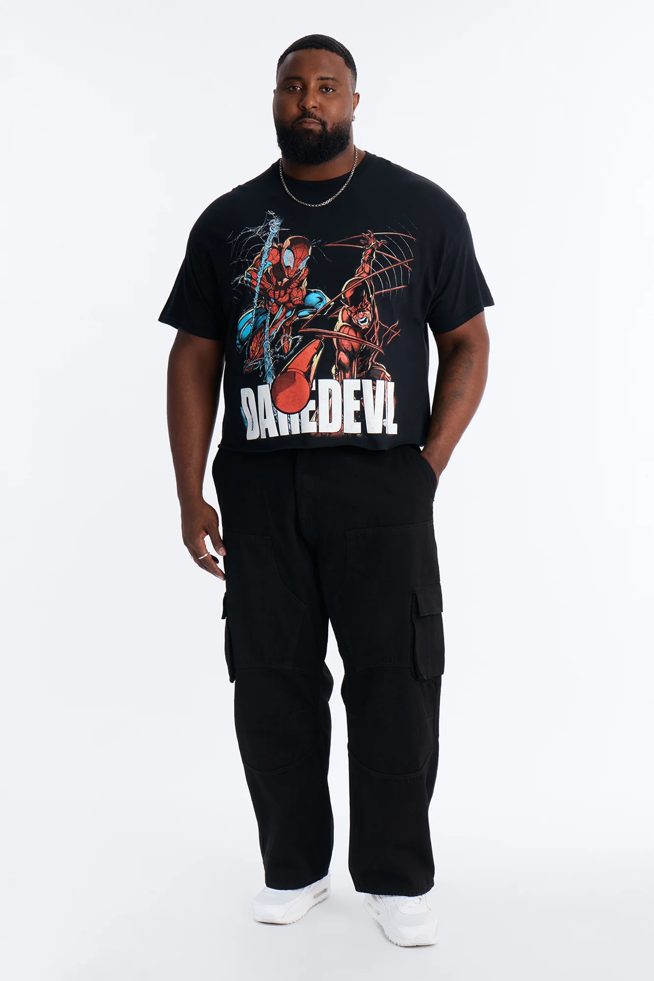 Daredevil And Spiderman Boxy Short Sleeve Tee - Black - Image 6
