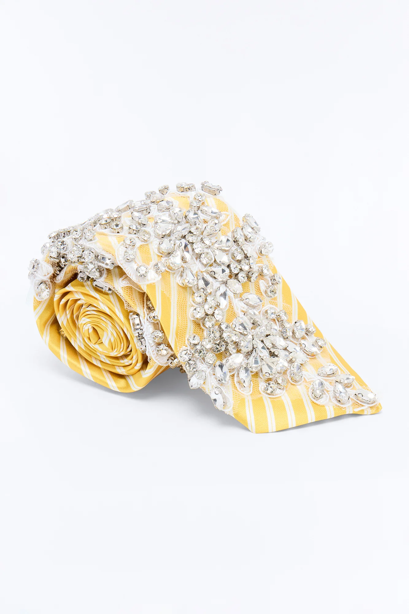 Day To Night Rhinestone Tie Scarf - Yellow/combo - Image 3