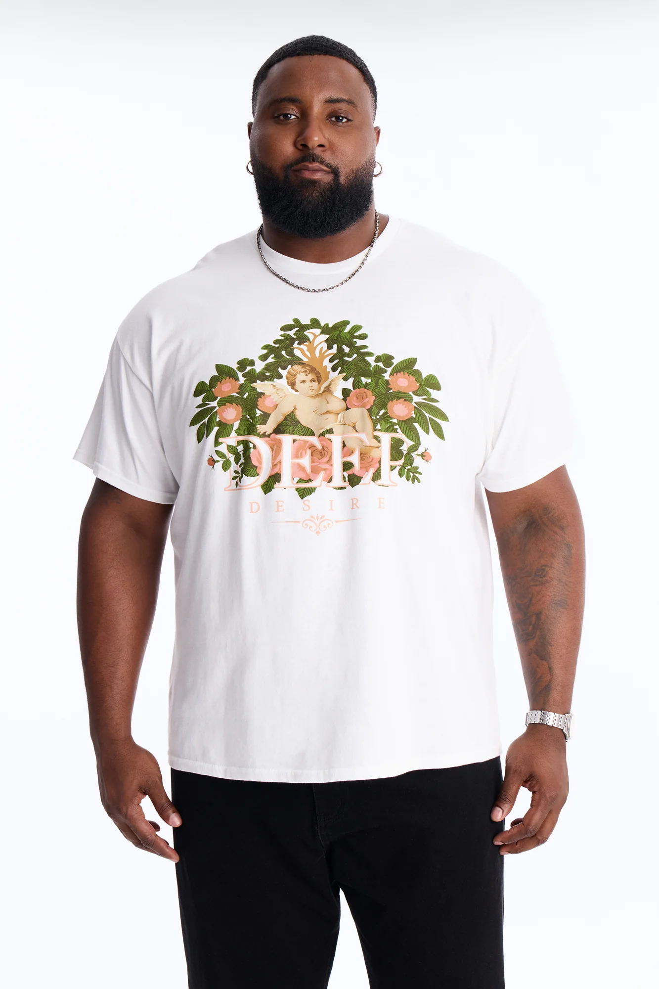 Deep Desire Short Sleeve Tee - White - Image 4