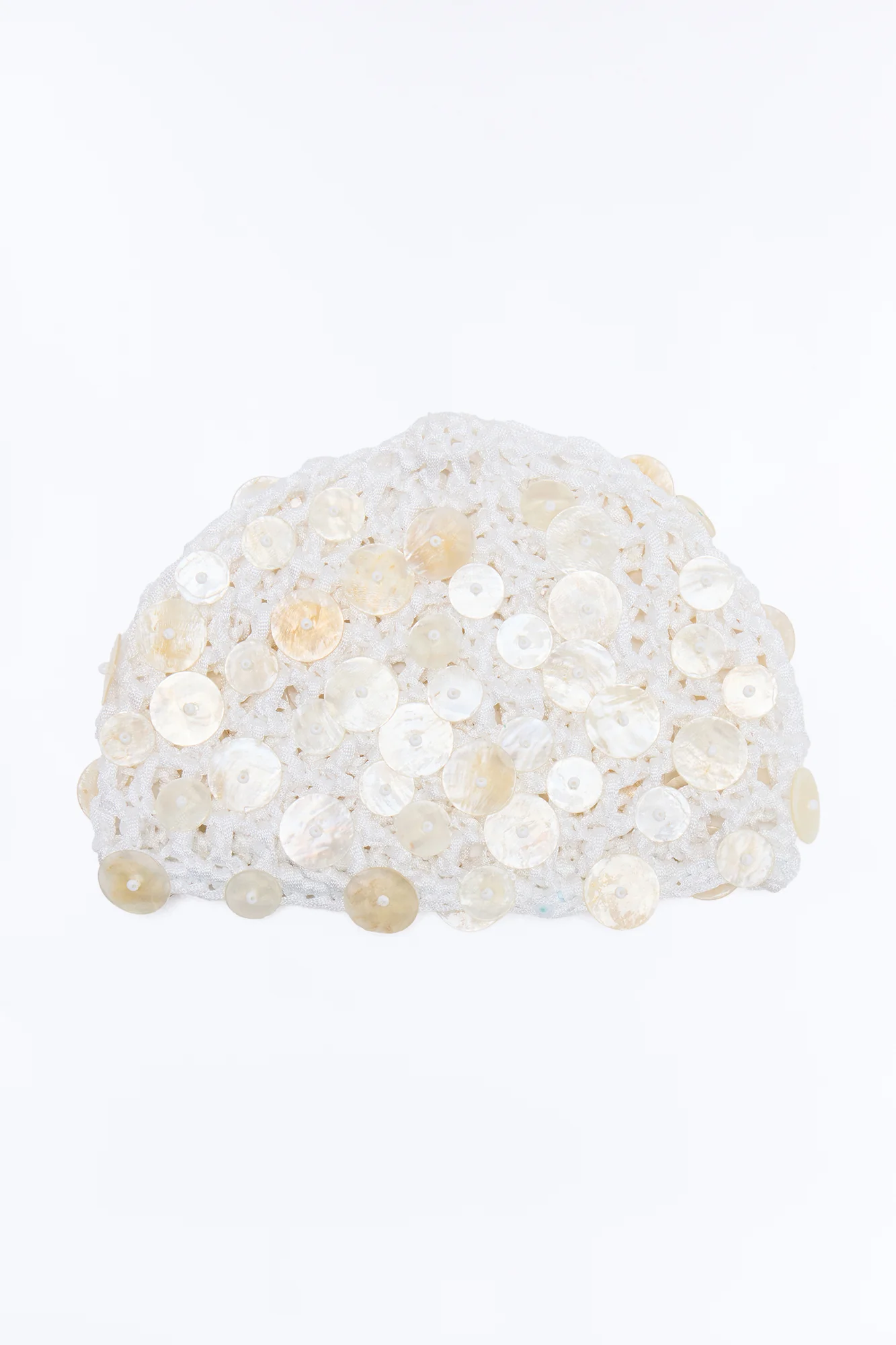 Deep Waters Crochet Beanie - White