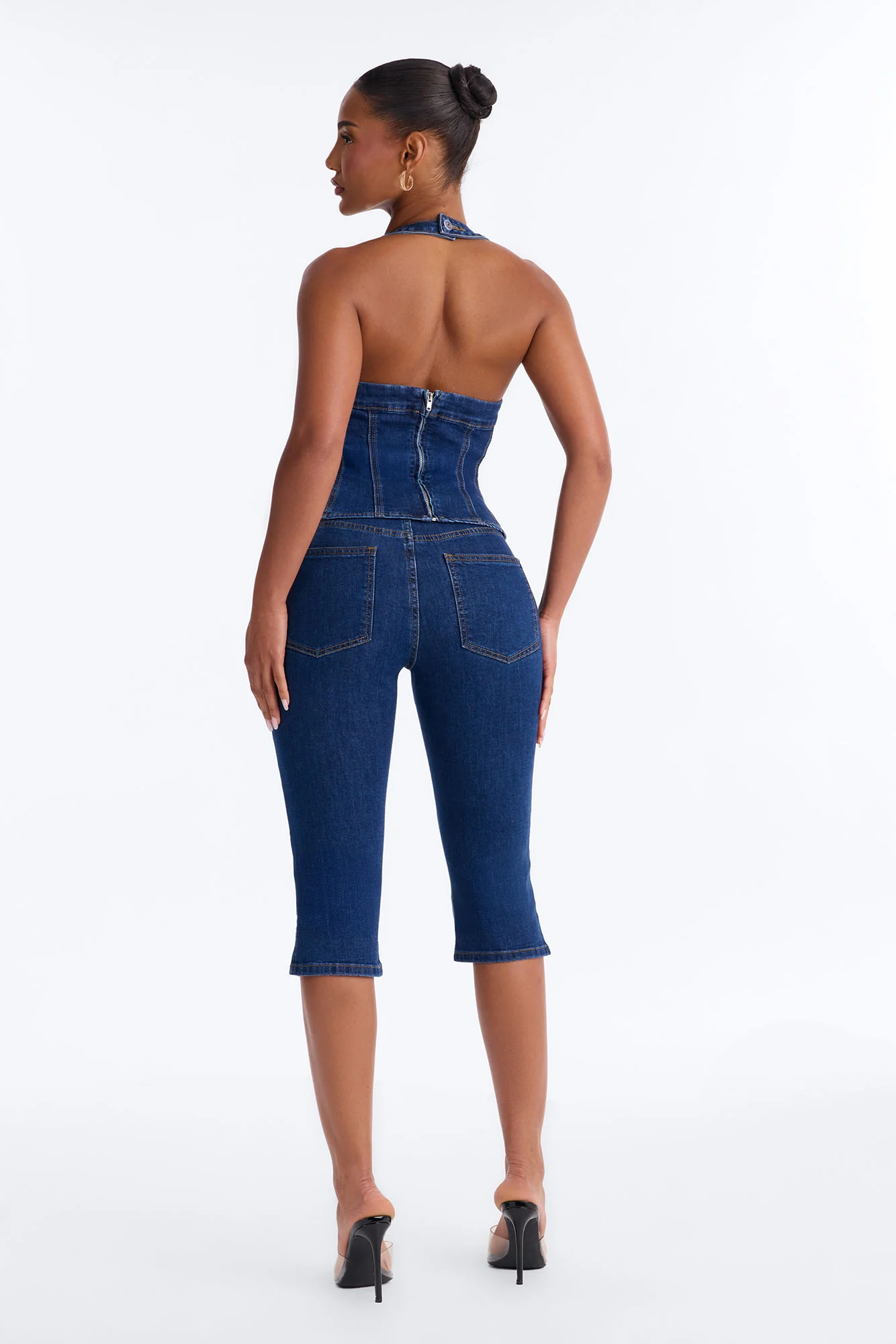 Denim Daze Capri Set - Dark Wash - Image 4