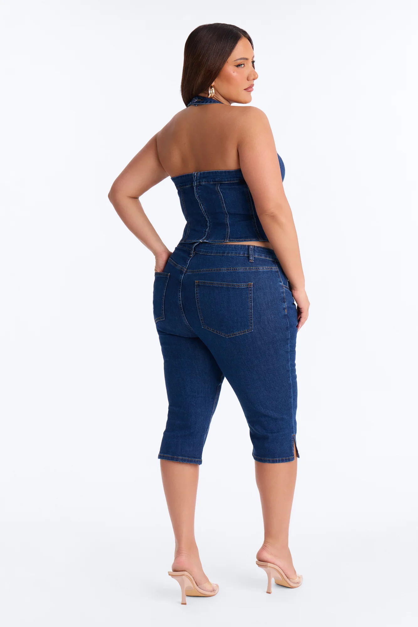 Denim Daze Capri Set - Dark Wash - Image 8