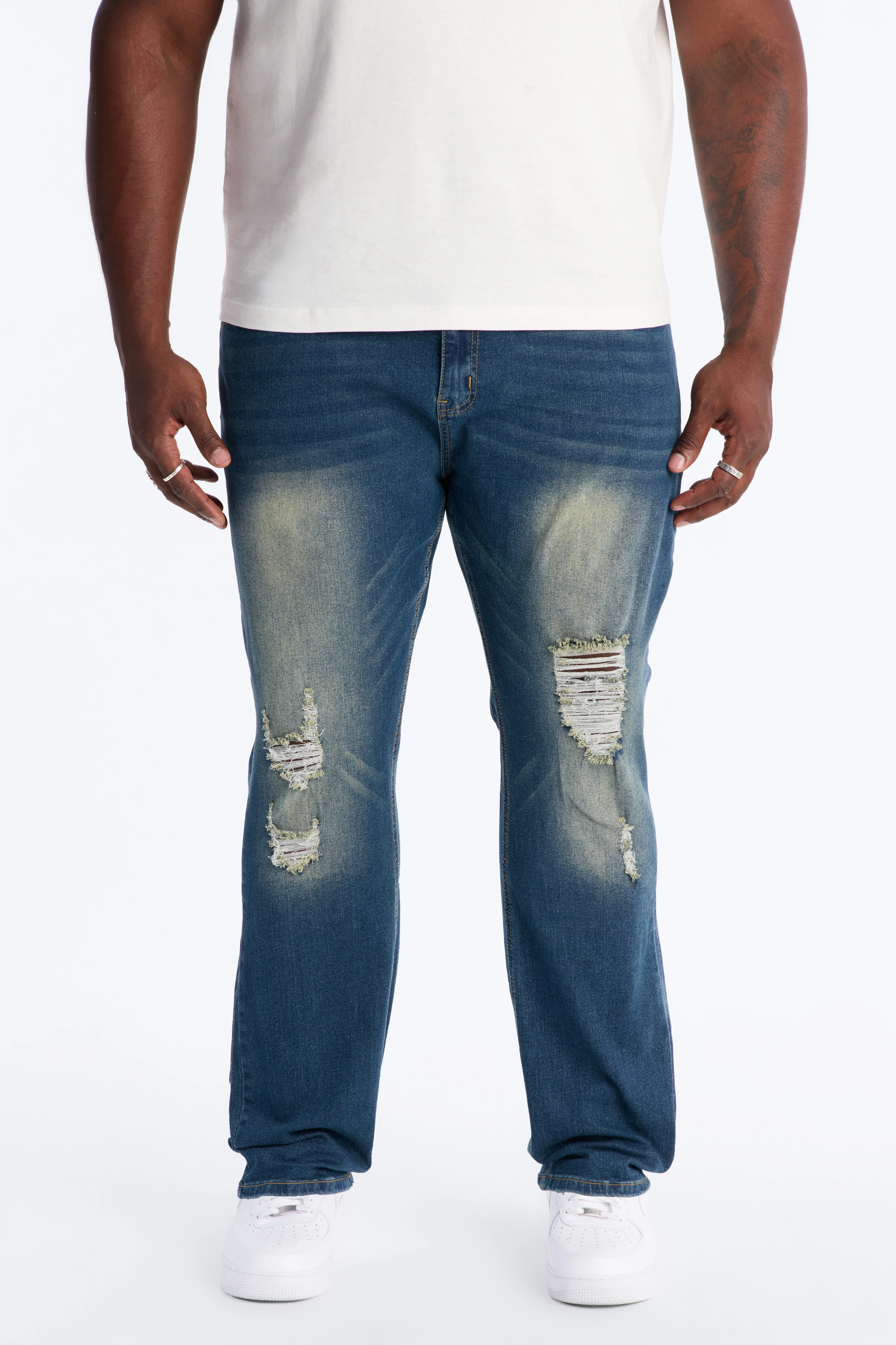Destructed Apex Slim Jean - Dark Wash - Image 2