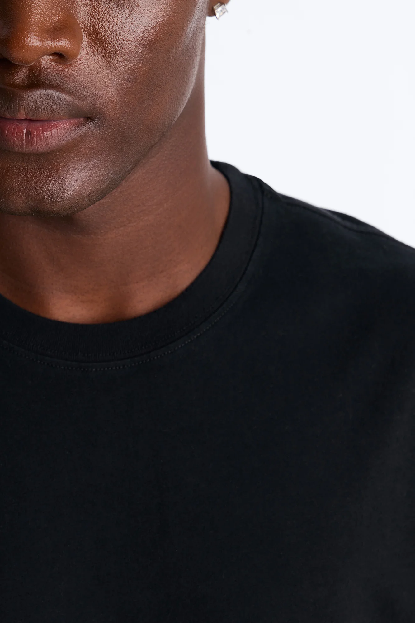Destructed Crewneck Tee - Black - Image 3