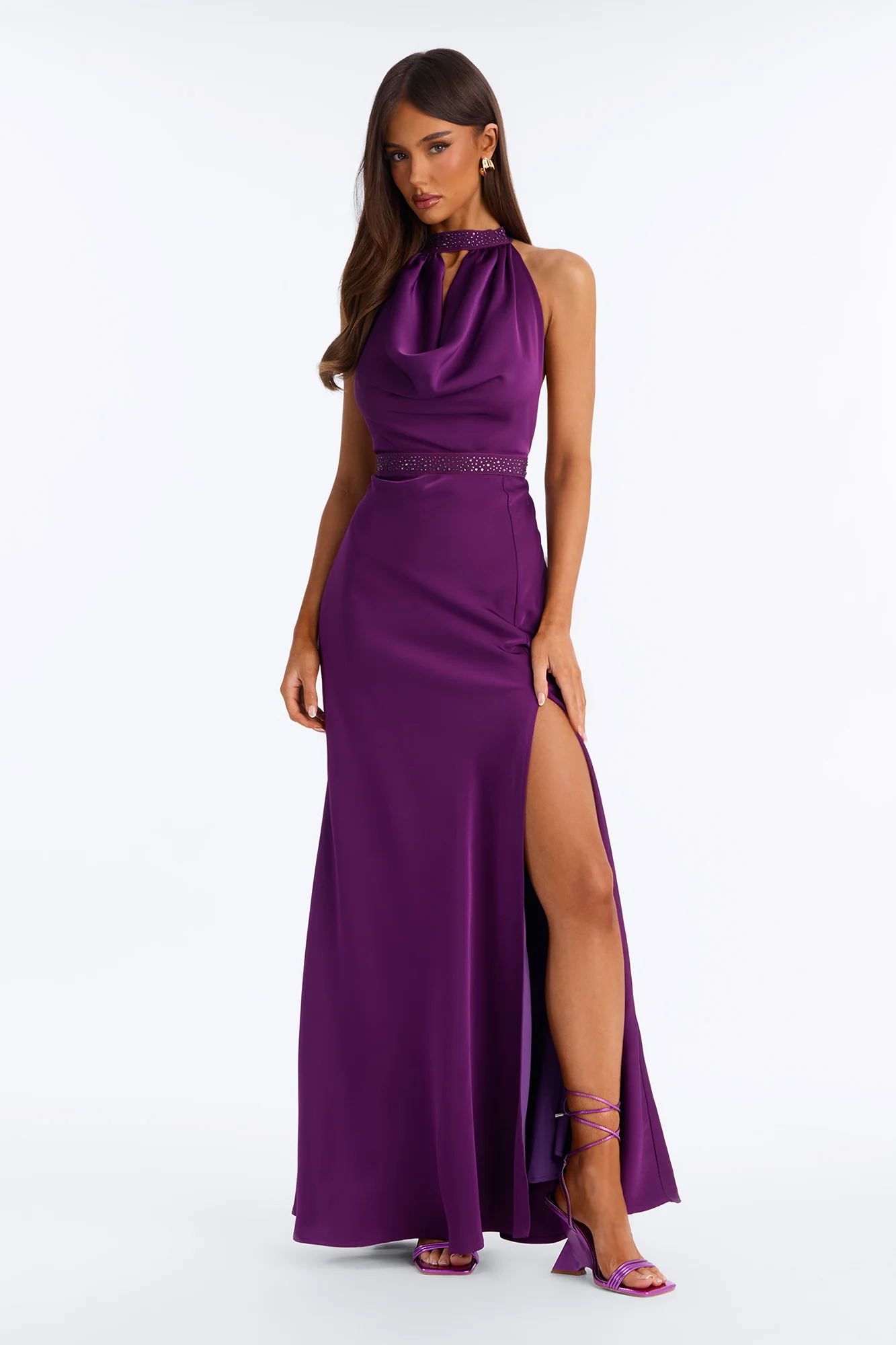 Diamond Heat Maxi Dress - Plum