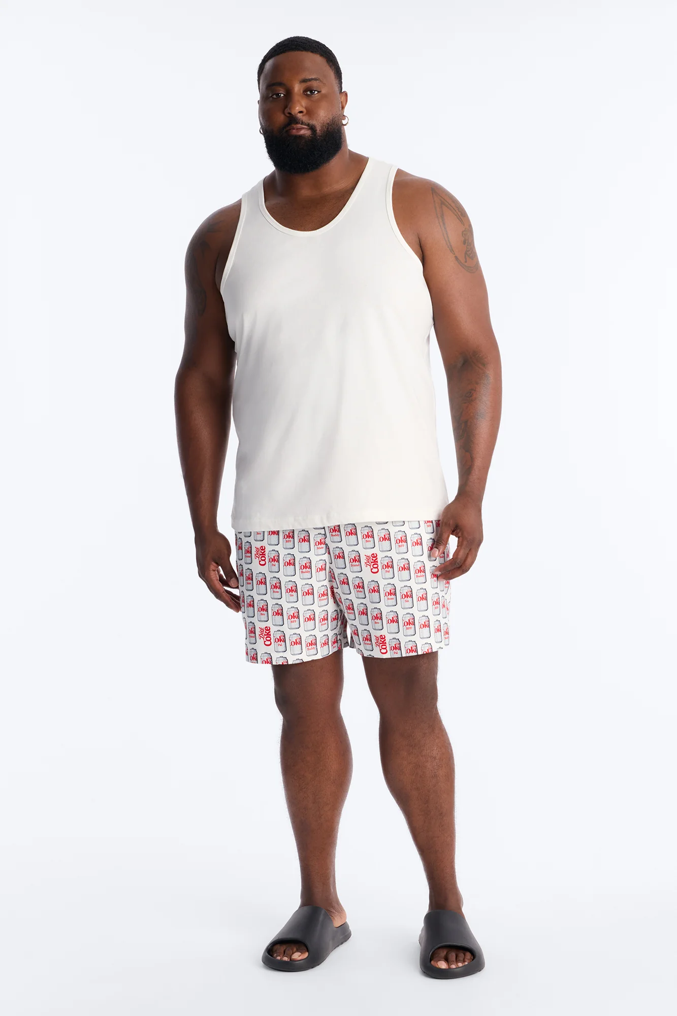 Diet Coca-Cola Archive Cans Swim Trunk 7″ - White/combo - Image 5