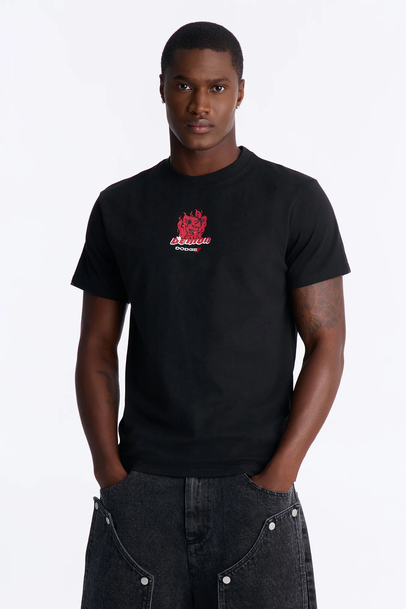 Dodge Demon All Over Short Sleeve Tee - Black - Image 4