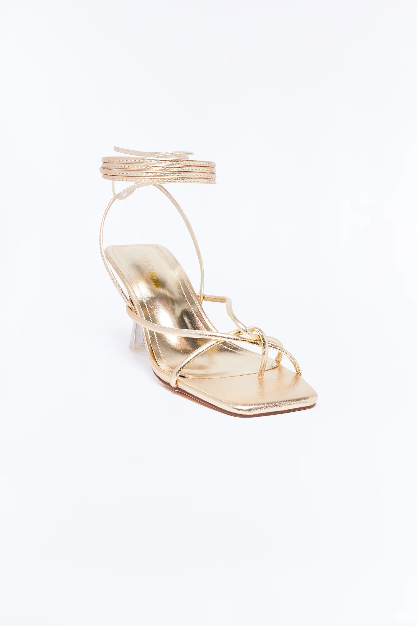 Dodie Wrap Up Heels - Gold - Image 3