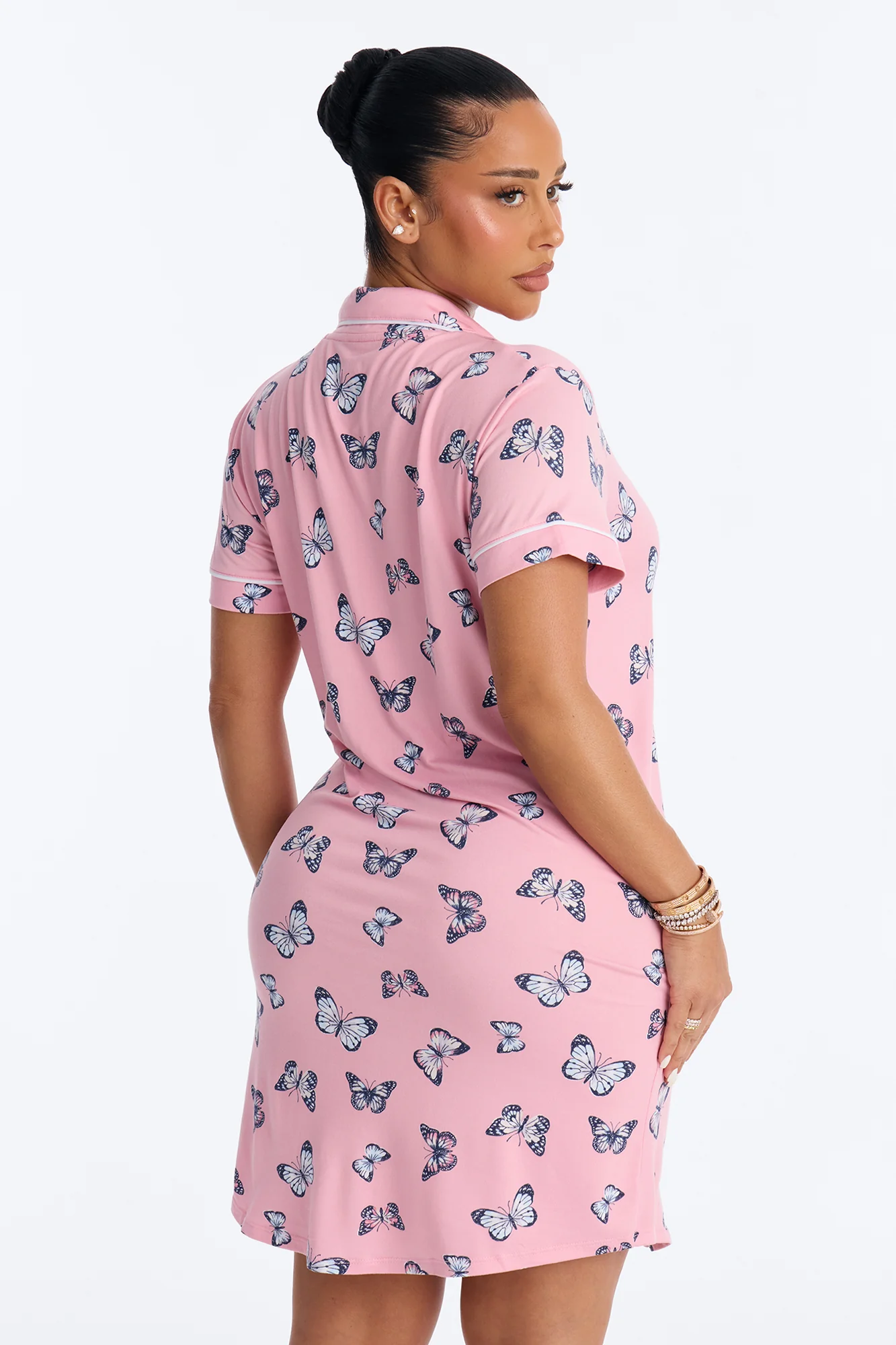Domino Butterflies Sleep Shirt - Pink/combo - Image 3