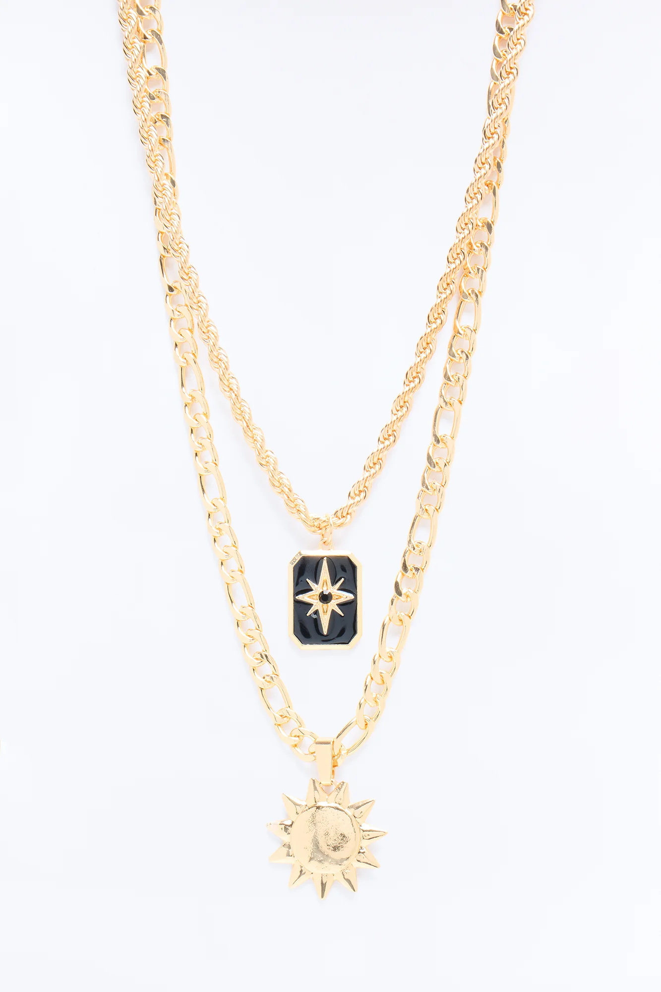 Don't Let The Sun Set Necklace Set - Gold