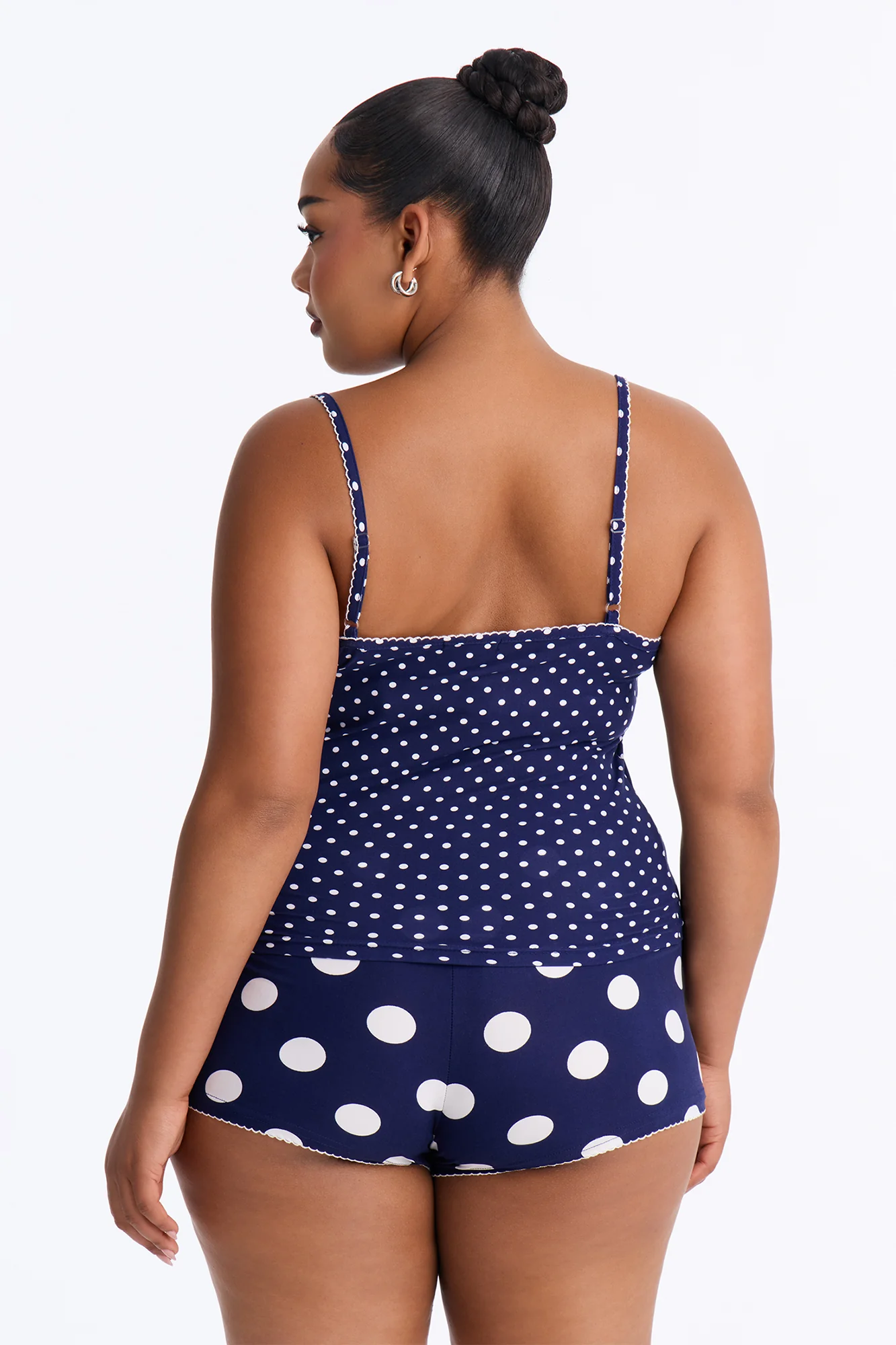 Dotted At Night Polka Dot PJ Short Set - Navy - Image 6