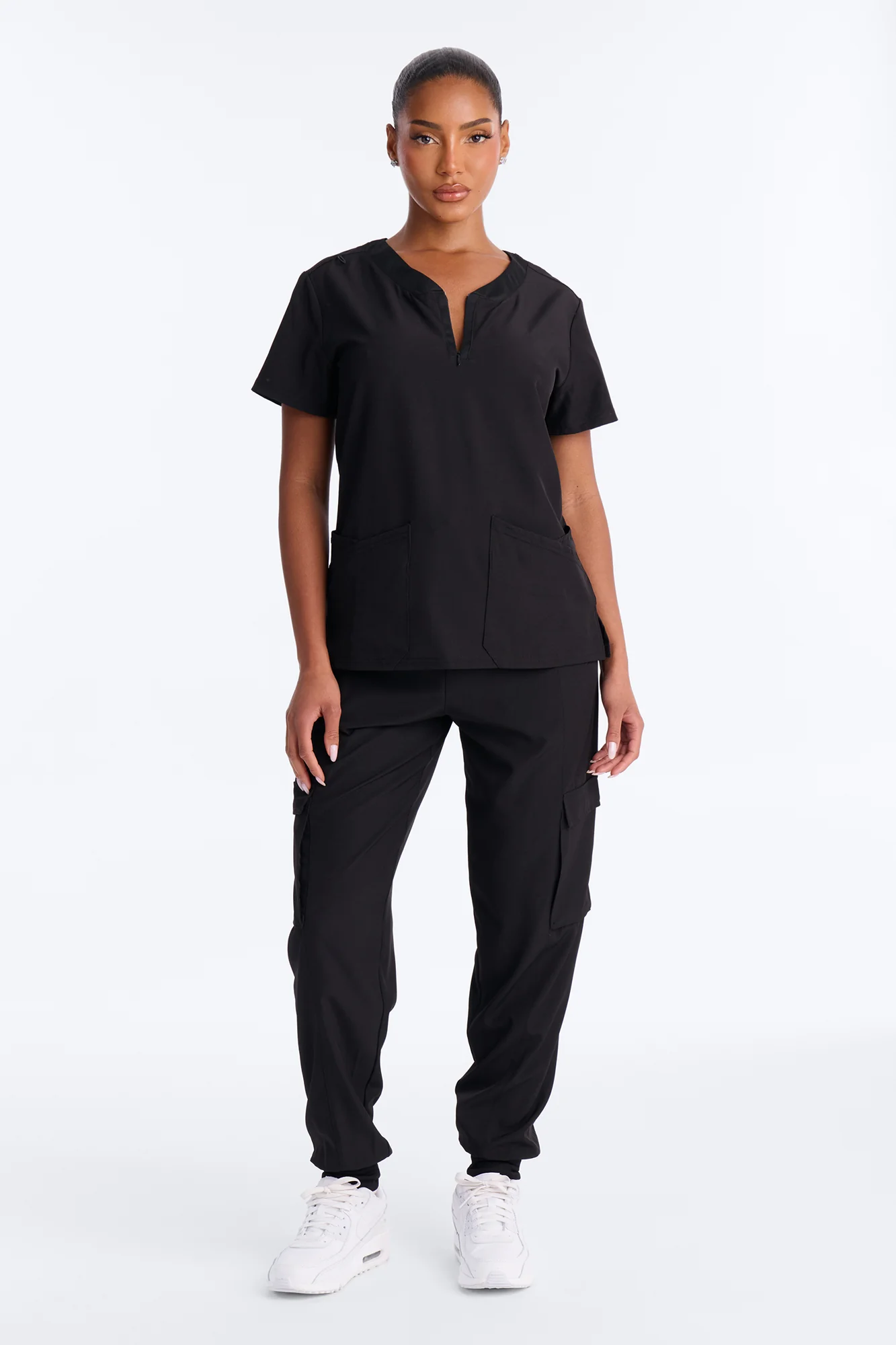 Double Shift Uniform Scrub Jogger Pant Set - Black