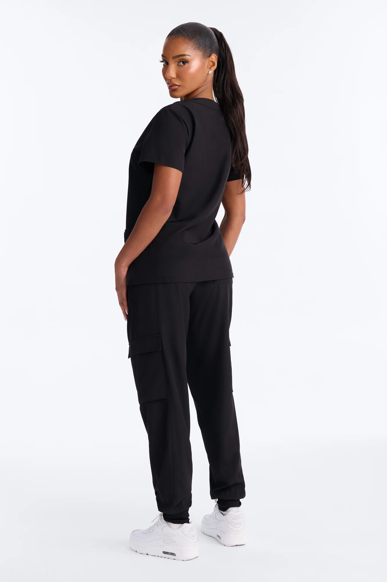 Double Shift Uniform Scrub Jogger Pant Set - Black - Image 4