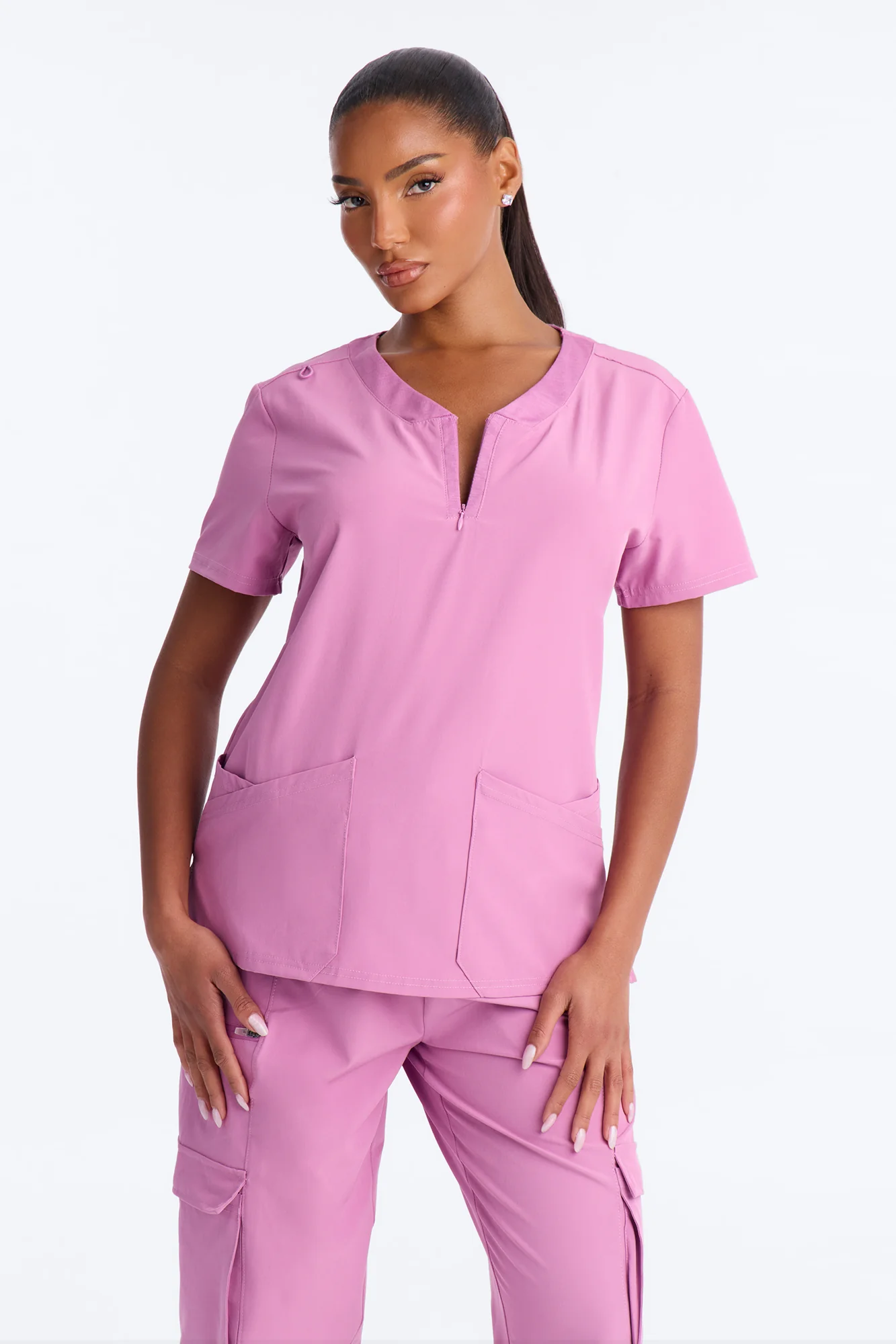 Double Shift Uniform Scrub Jogger Pant Set - Purple - Image 2