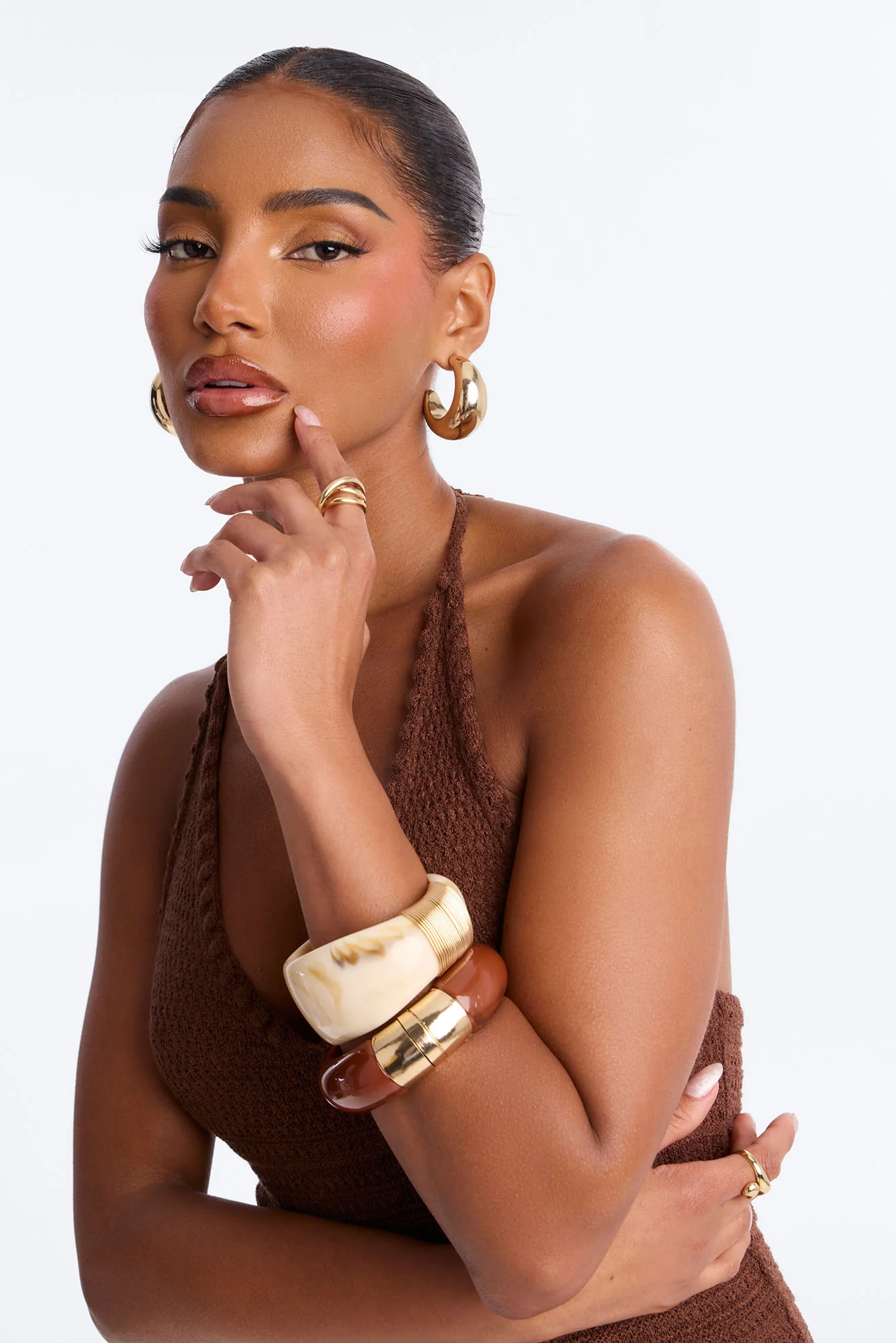 Downtown Desert 2 Piece Bangle Set - Brown/combo - Image 2