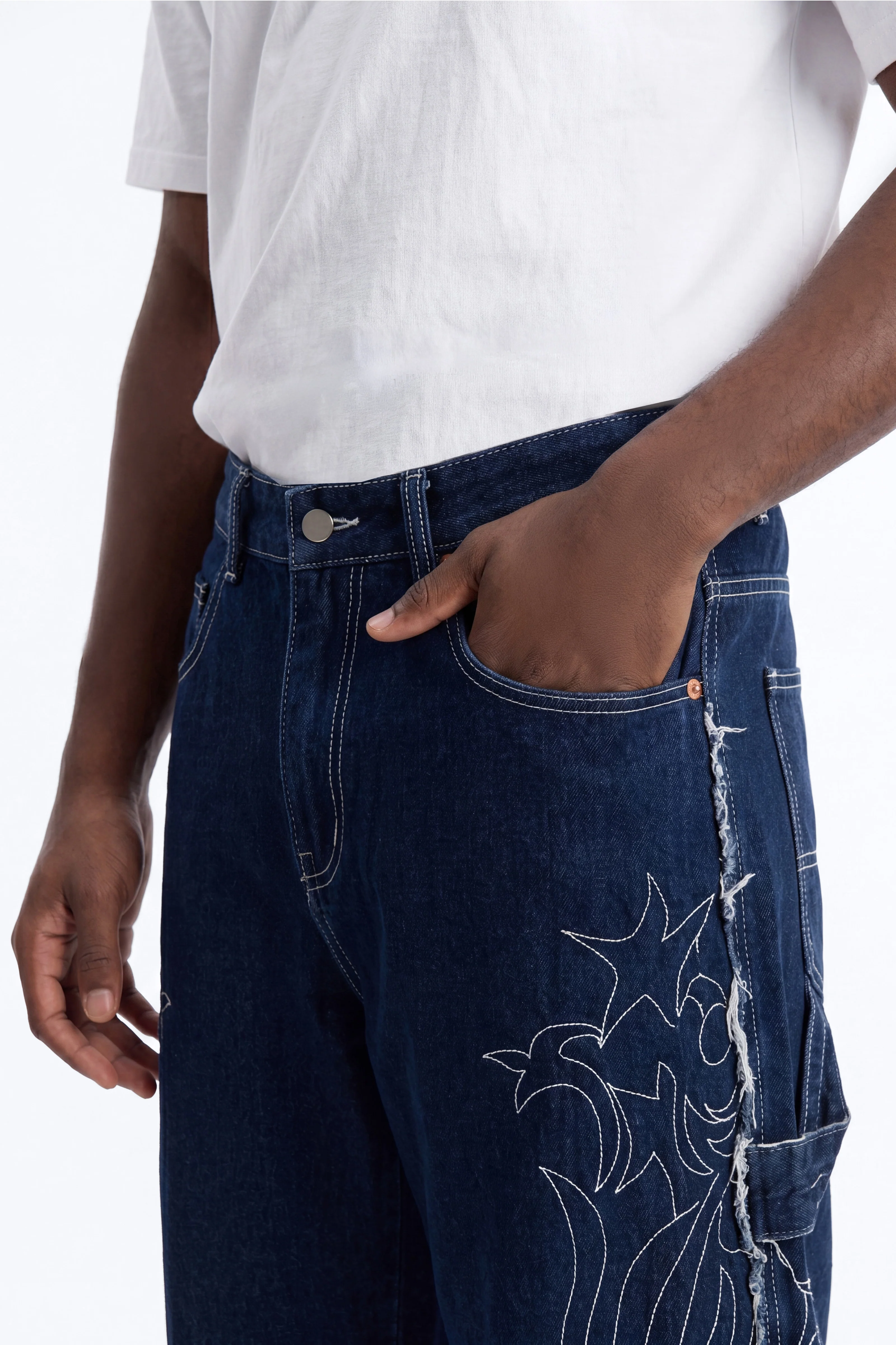 Downtown Riot Baggy Jean - Dark Wash - Image 3