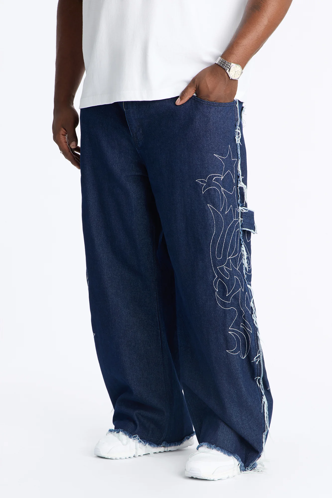 Downtown Riot Baggy Jean - Dark Wash - Image 5