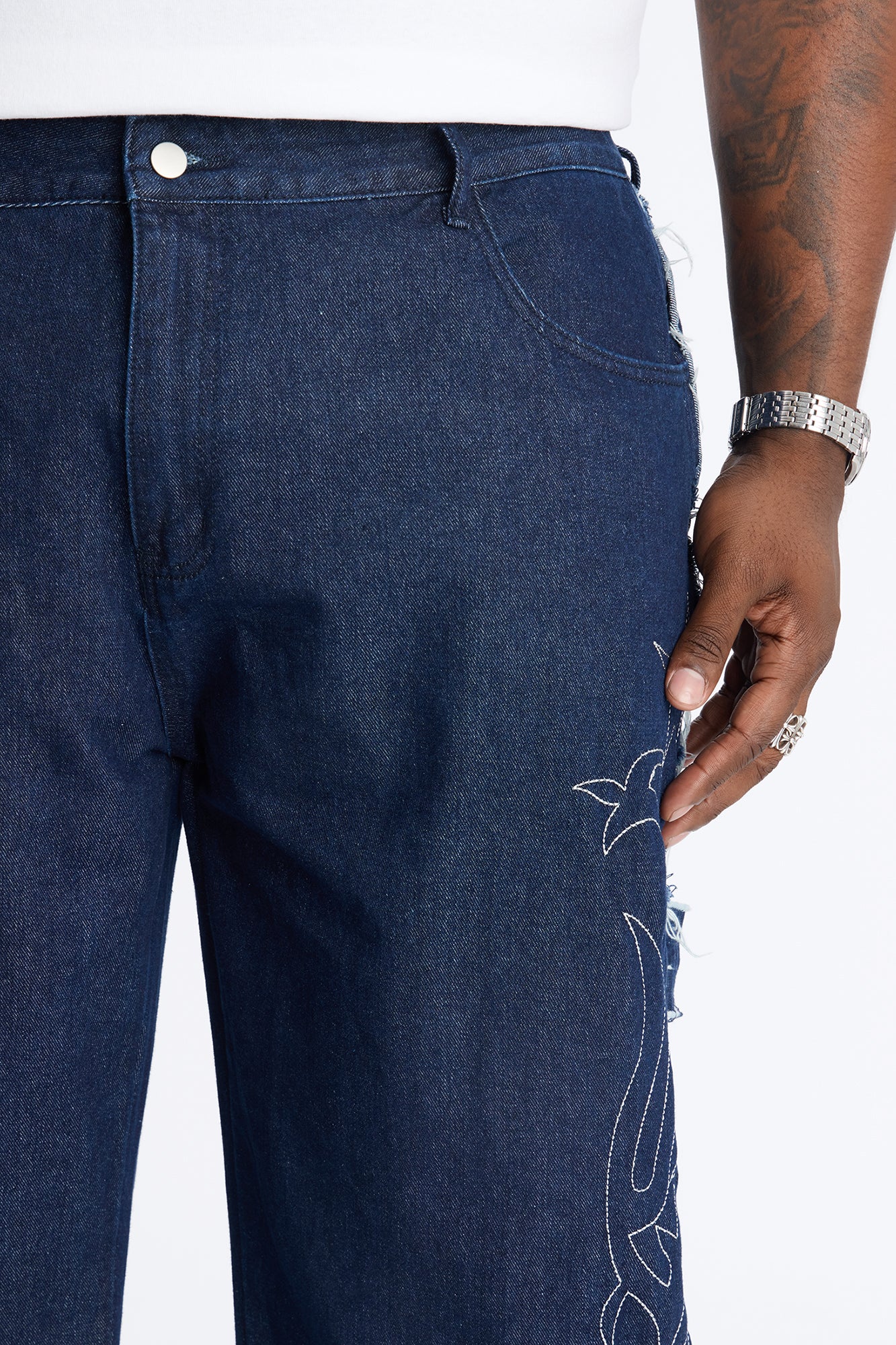 Downtown Riot Baggy Jean - Dark Wash - Image 7