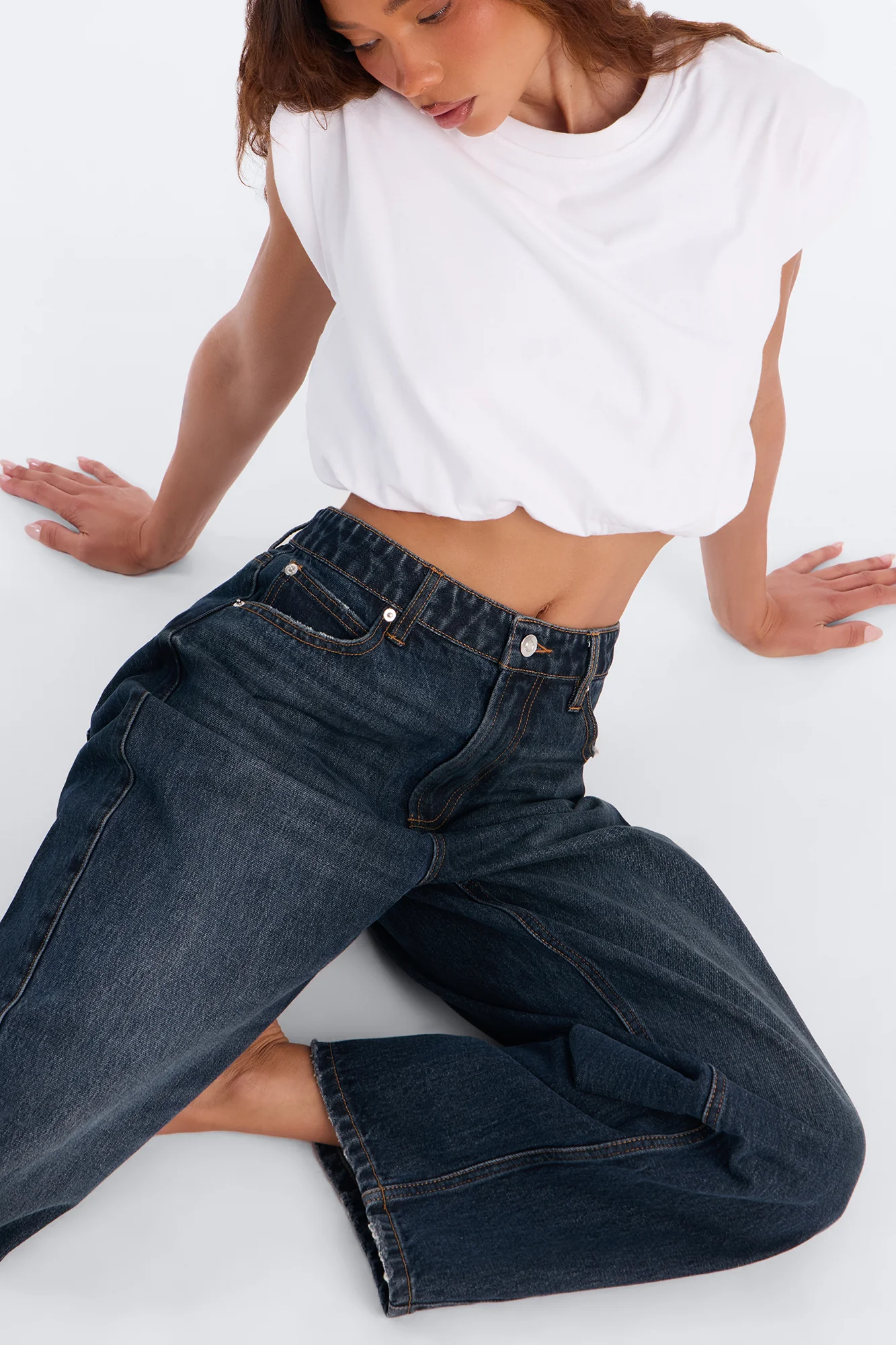 Downtown Vibe Non Stretch Jeans - Dark Denim - Image 4