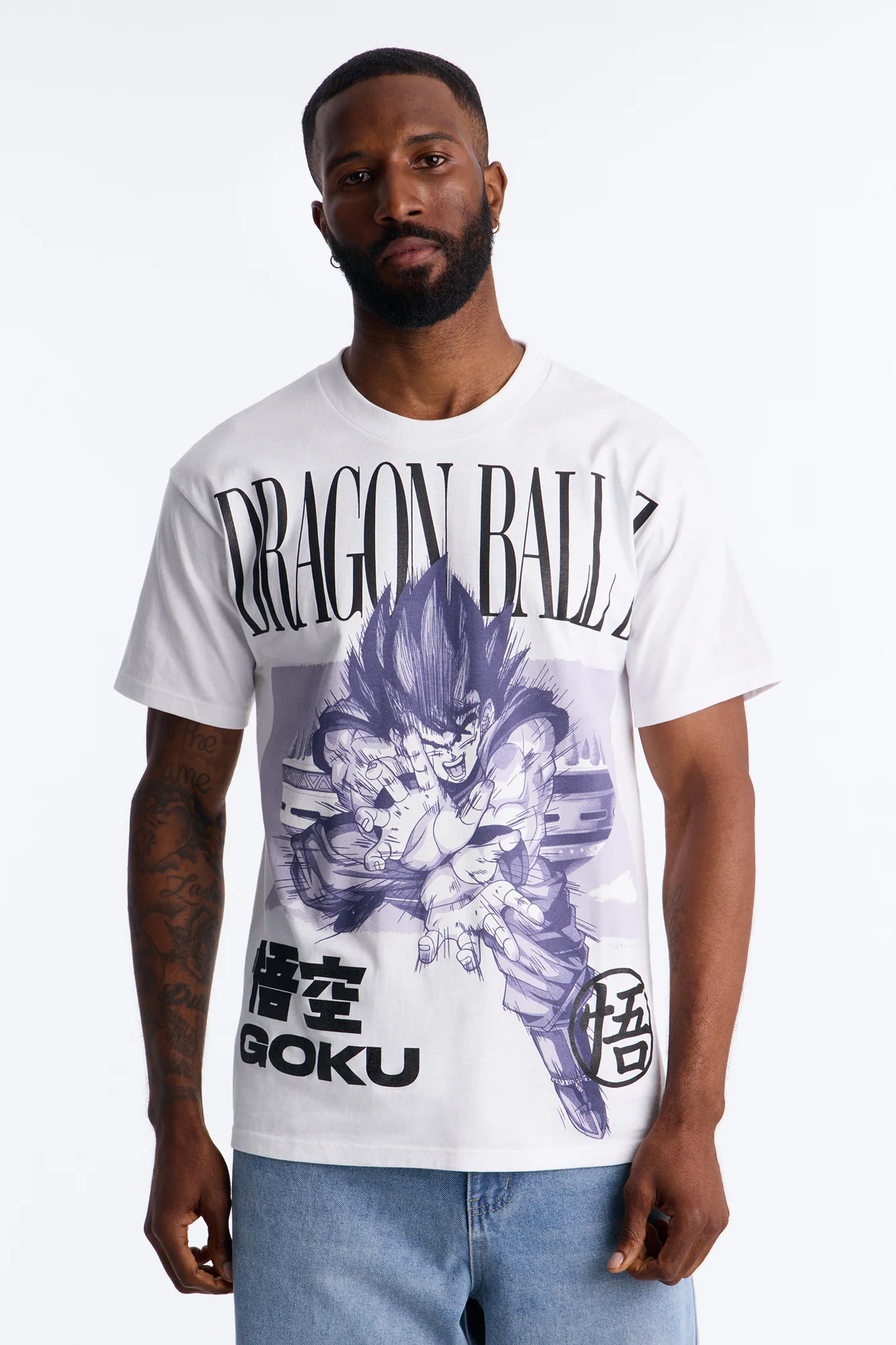 Dragon Ball Z Son Goku Oversized Short Sleeve Tee - White