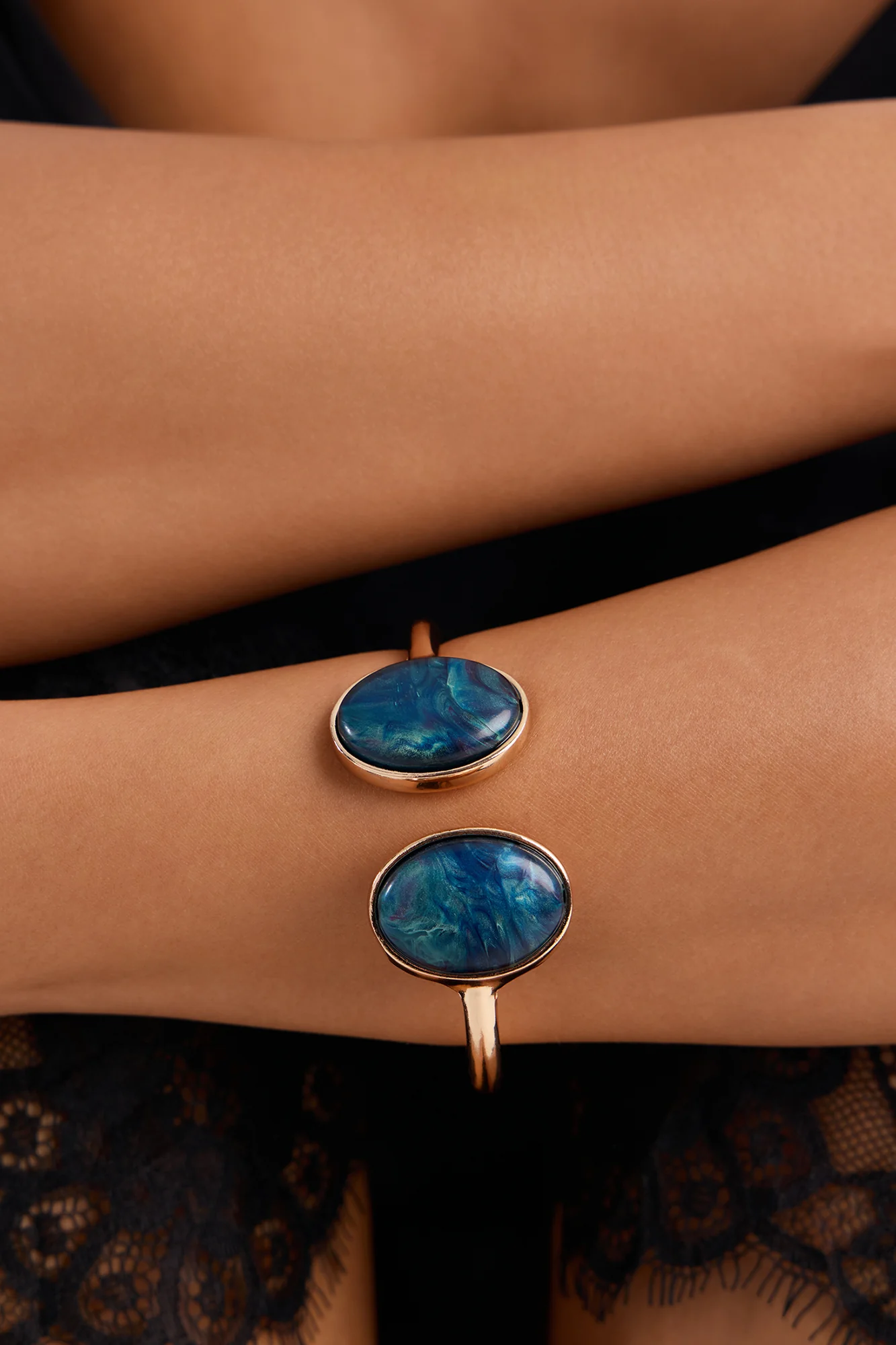 Dreamy Stone Bracelet - Gold/Blue