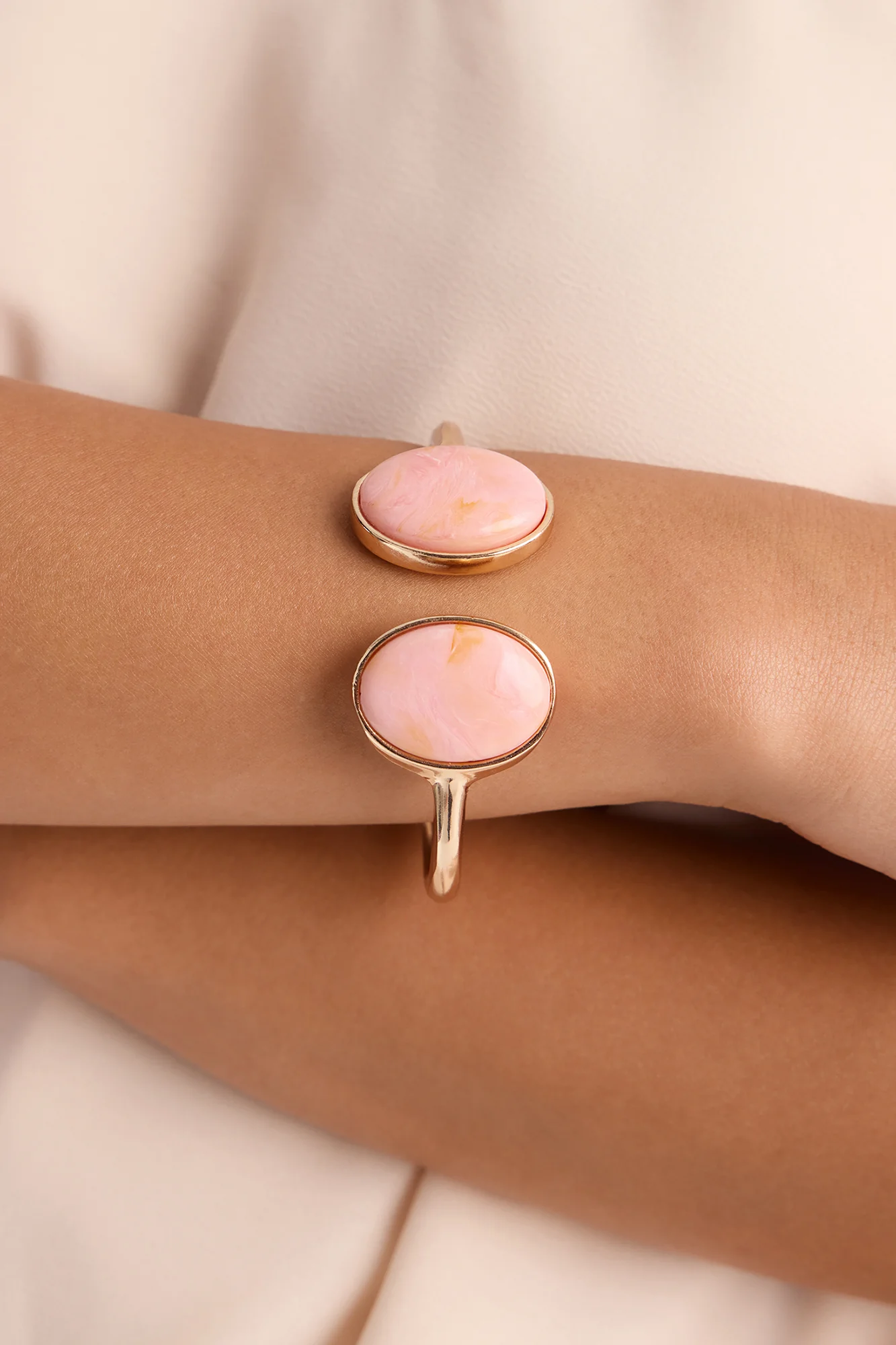 Dreamy Stone Bracelet - Gold/Pink