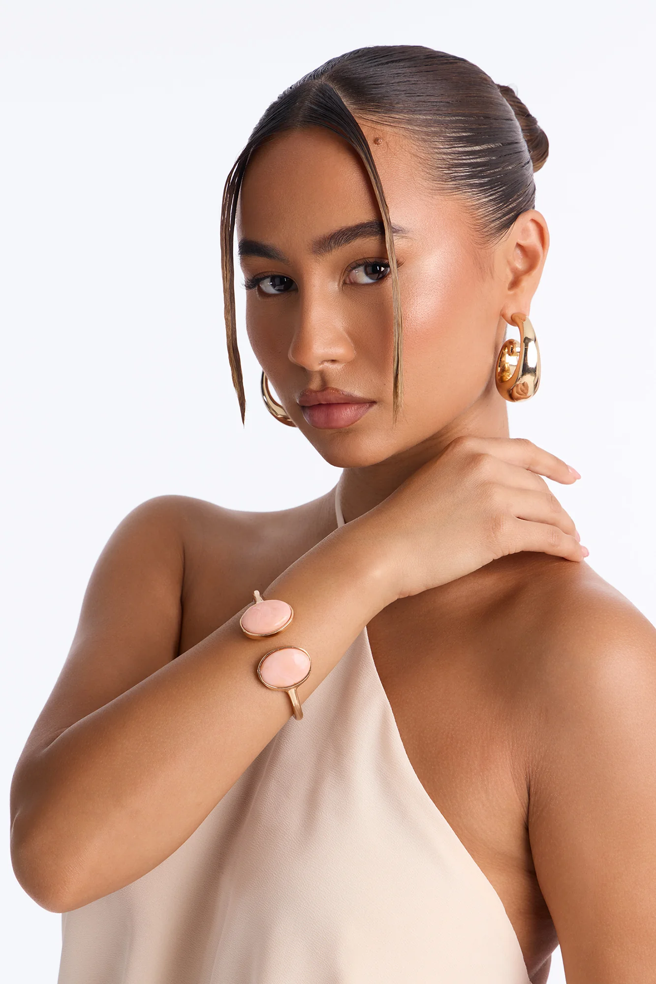 Dreamy Stone Bracelet - Gold/Pink - Image 2