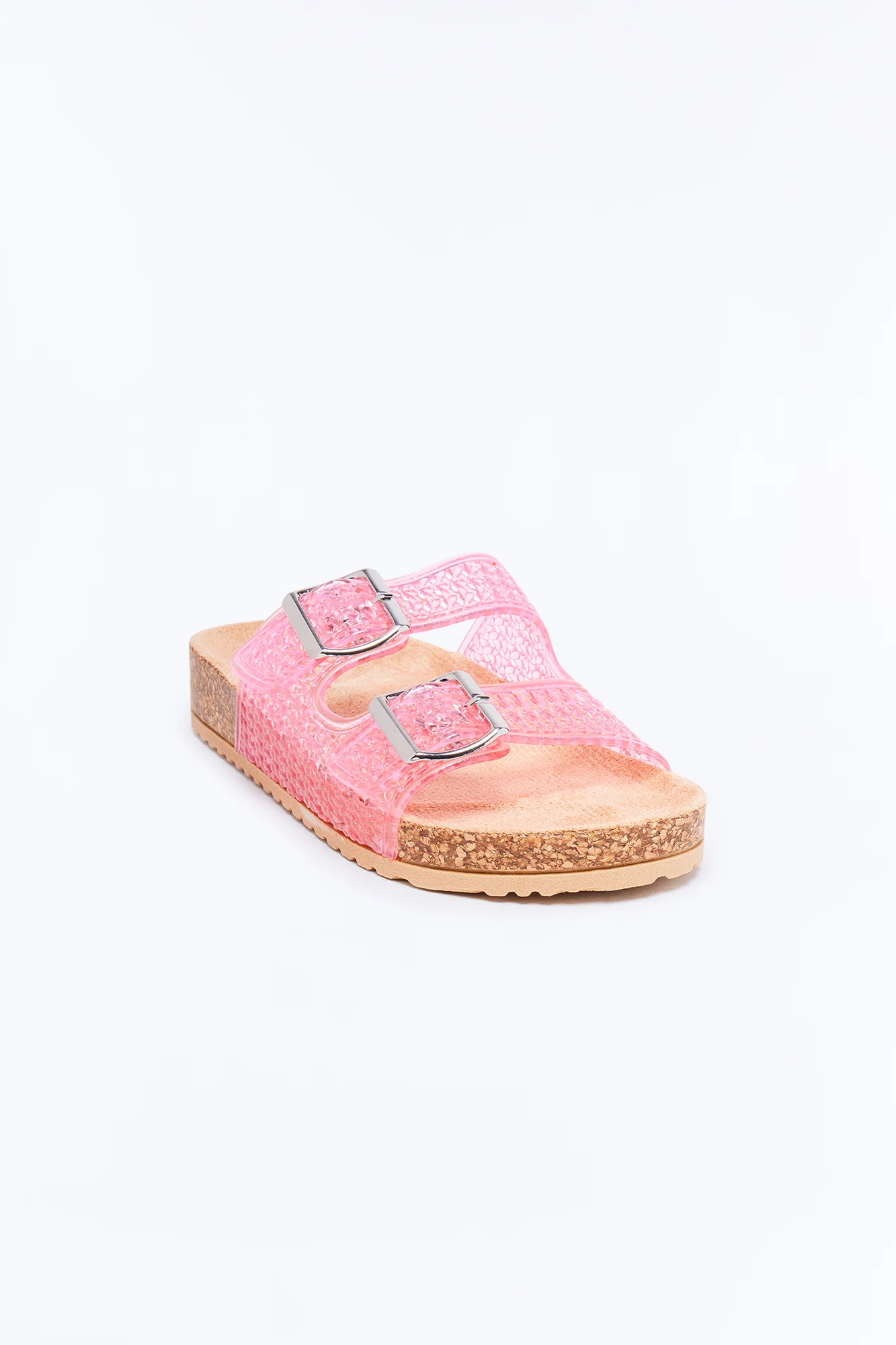 Drina Buckle Jelly Slides - Pink - Image 4