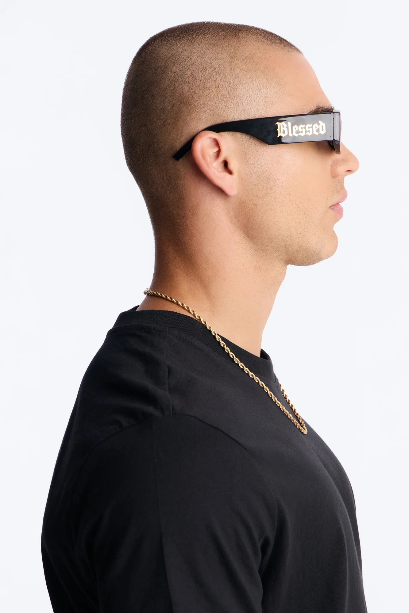 Drip Saint Sunglasses - Black/Gold - Image 2