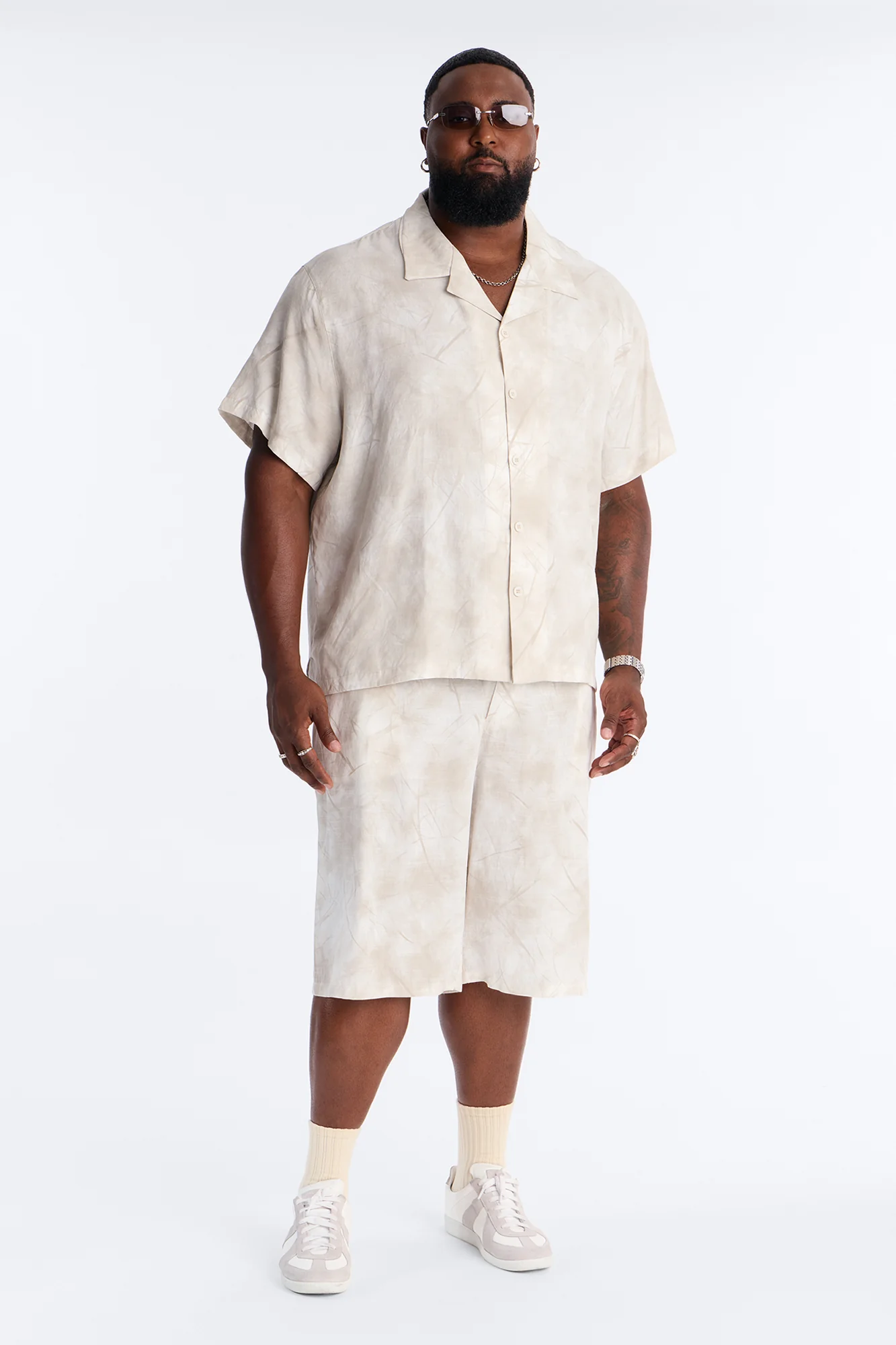 Dune Shadow Baggy Short - Beige - Image 6