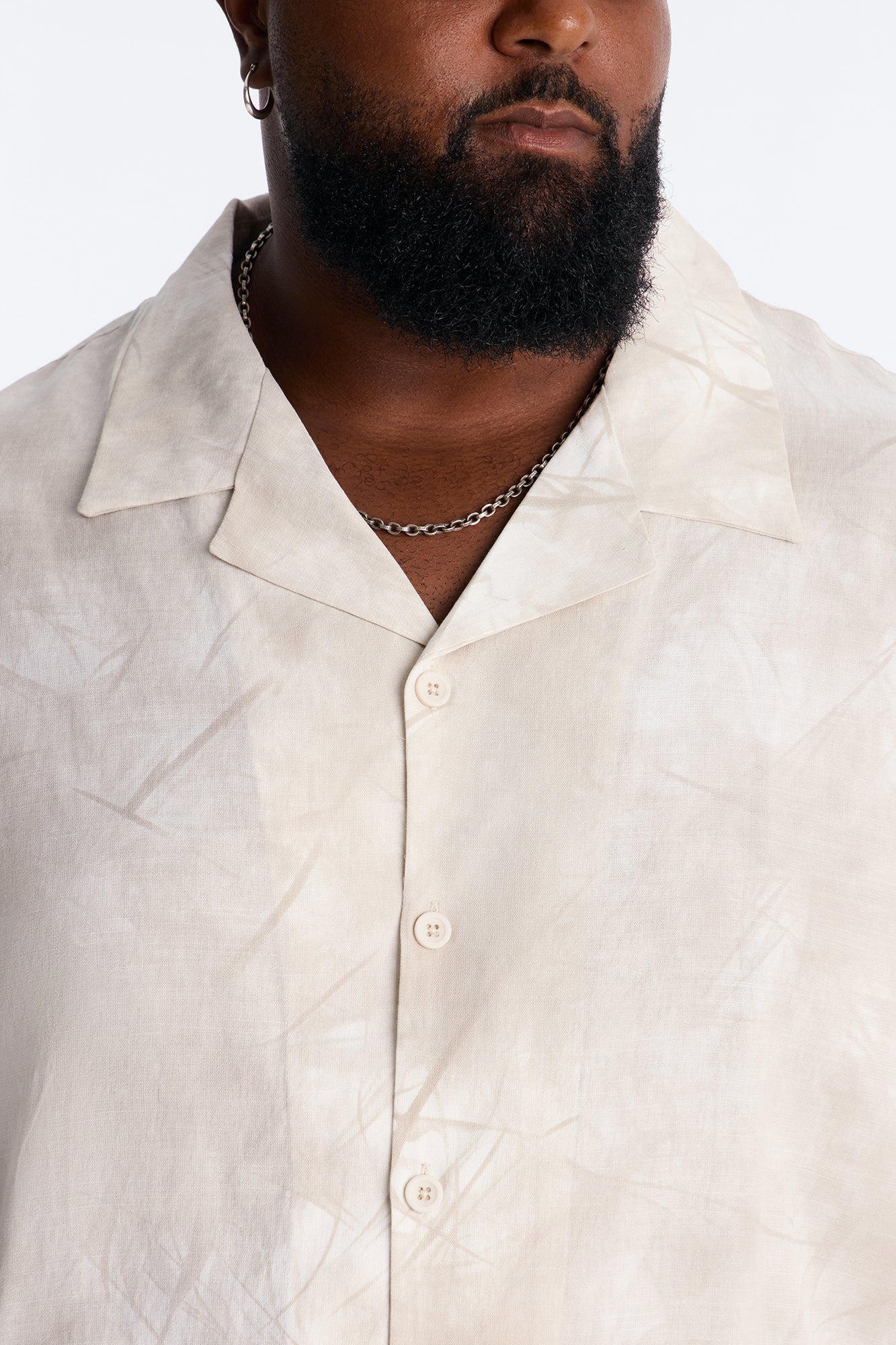 Dune Shadow Button Up Shirt - Beige - Image 7