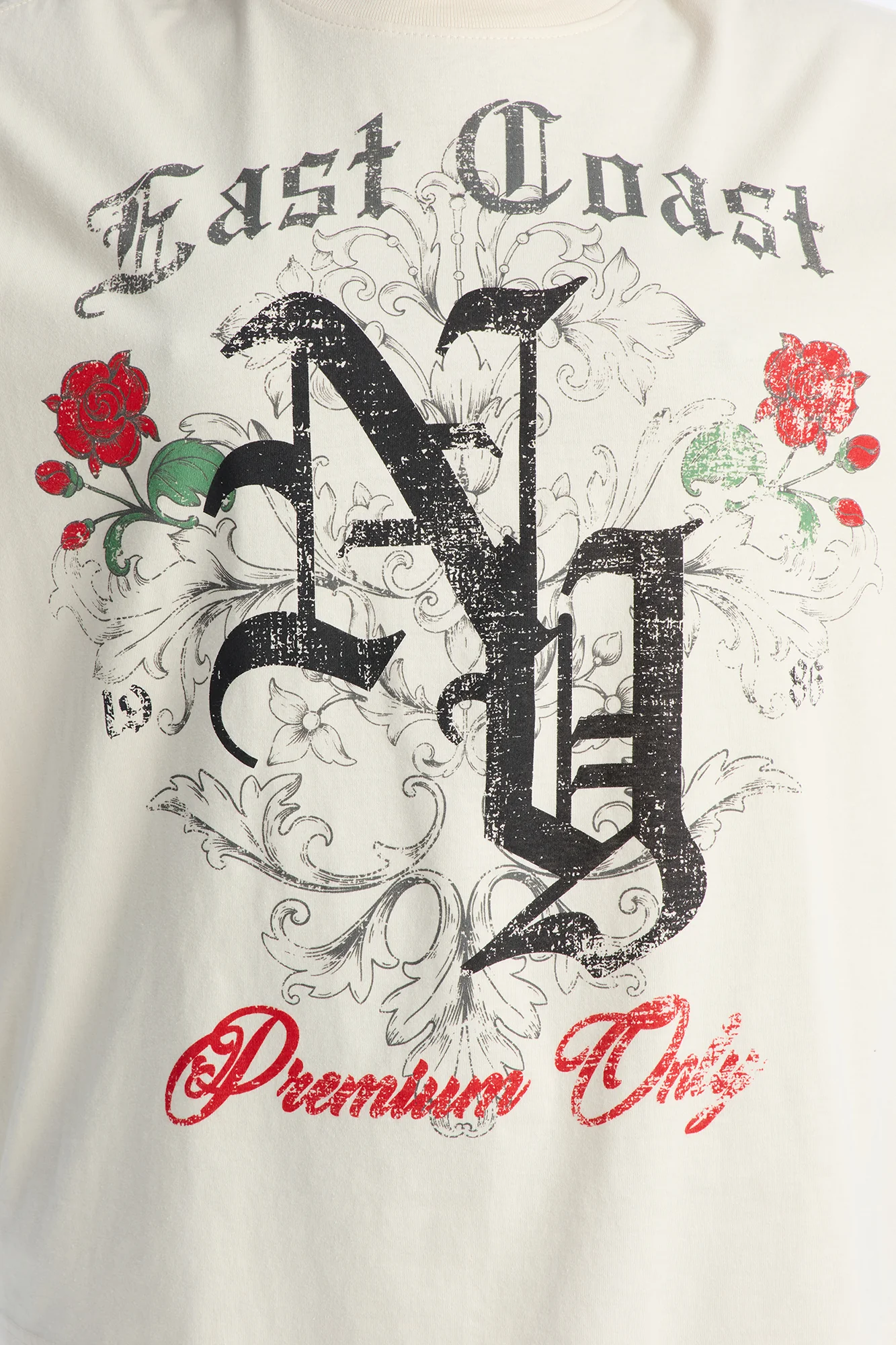 East Coast Roses Tee - Off White - Image 3