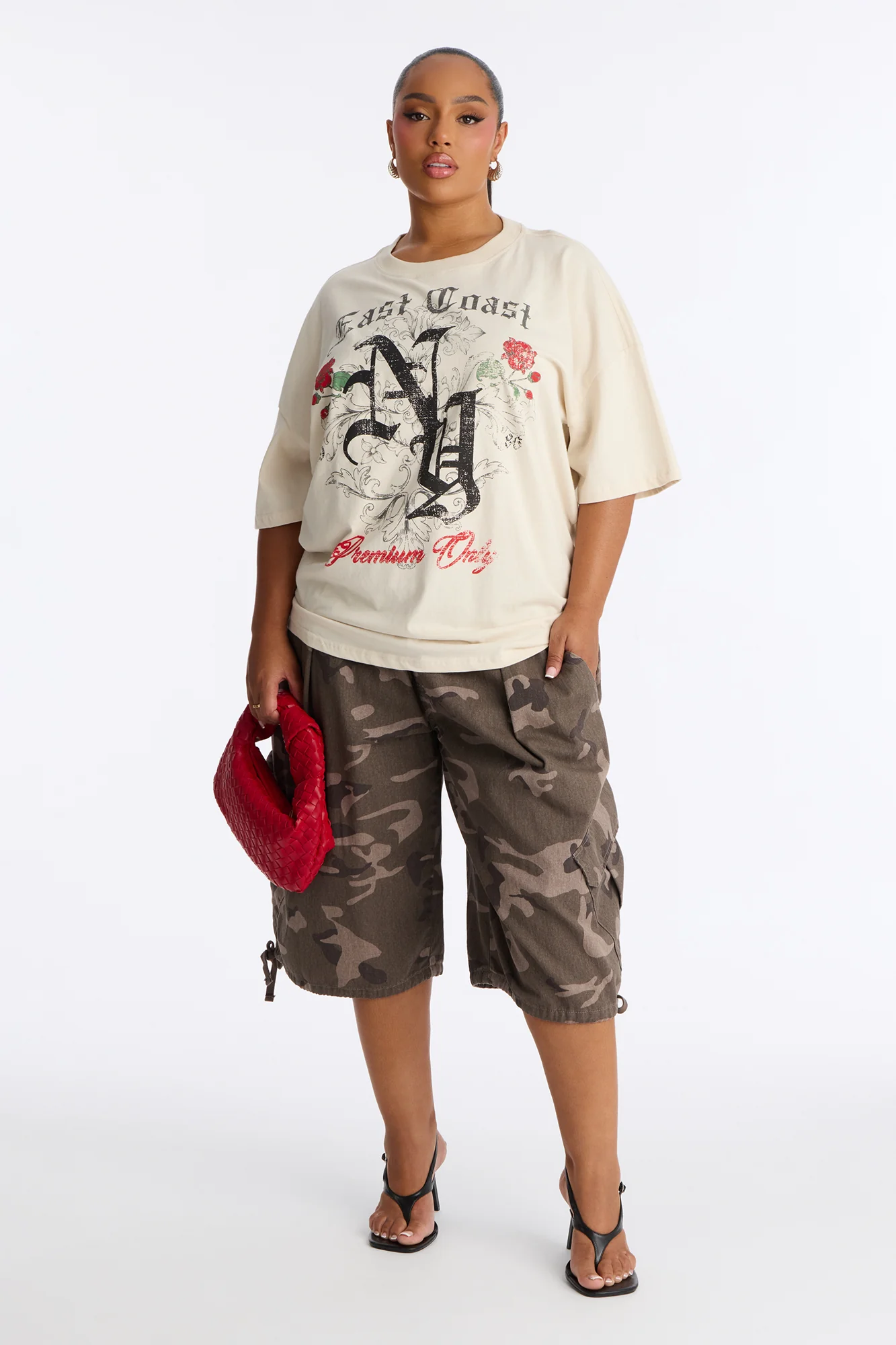 East Coast Roses Tee - Off White - Image 4