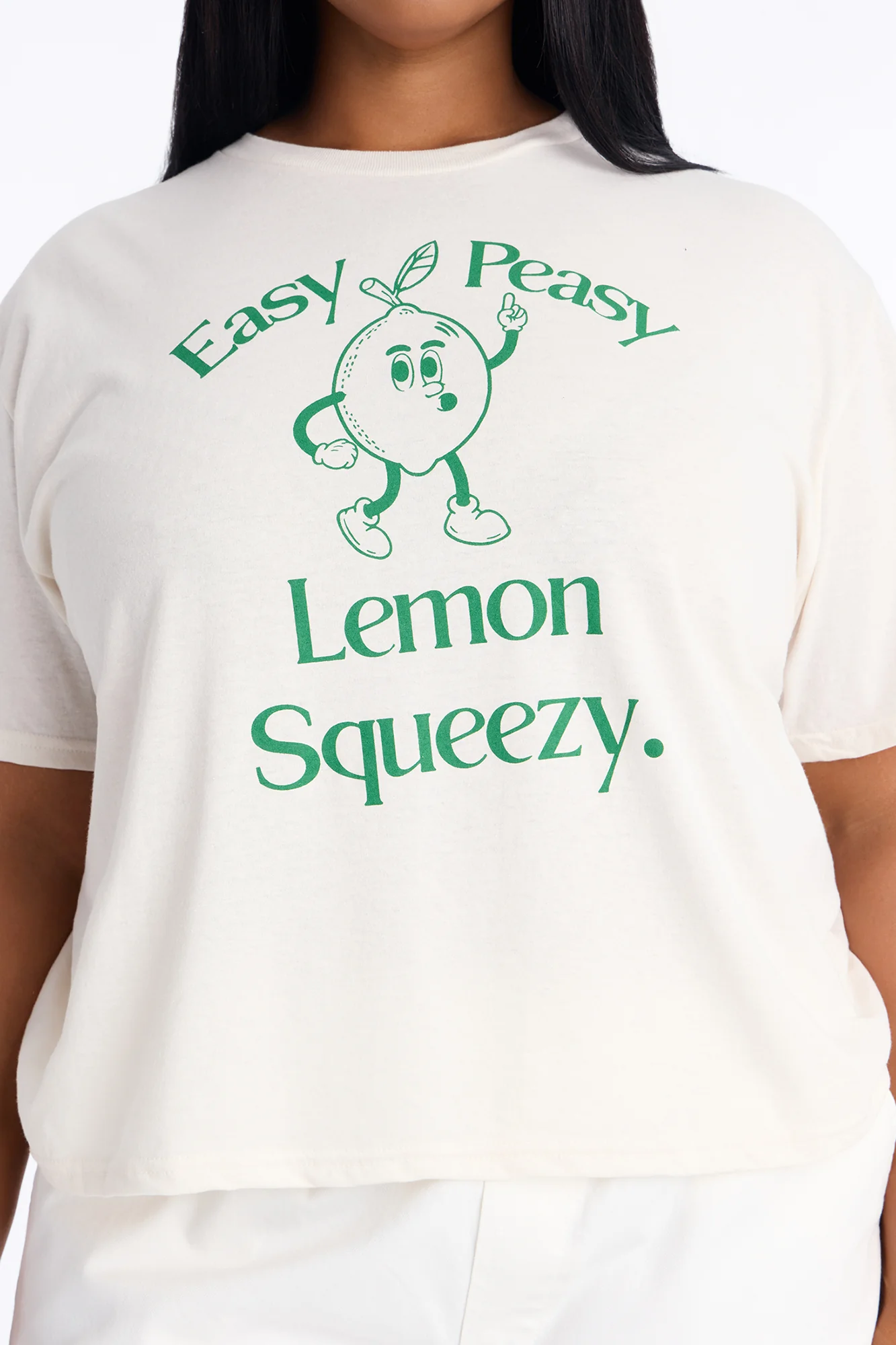 Easy Peasy Lemon Squeezy Oversized Tee - Off White - Image 3