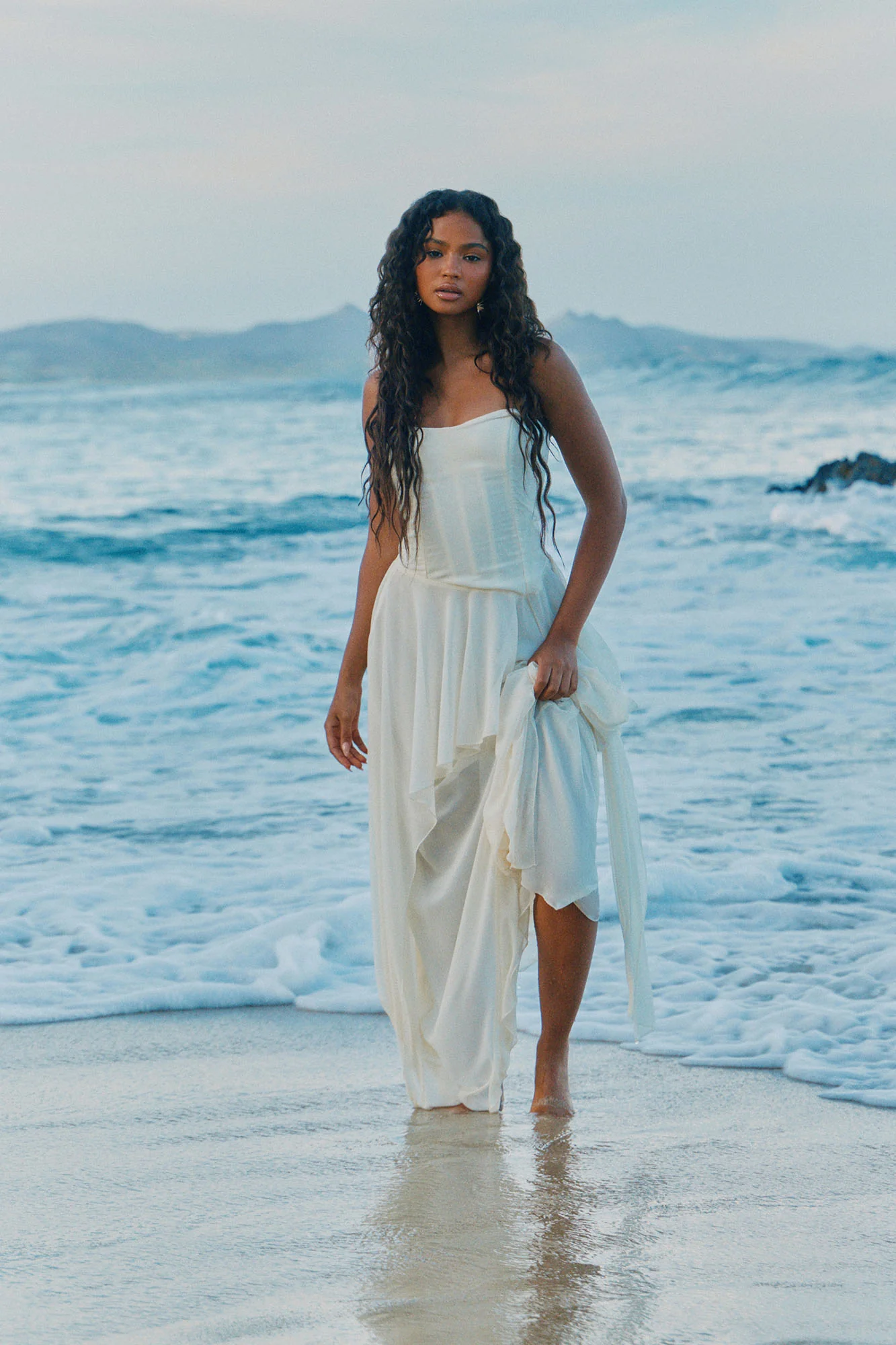 Effortless Charm Chiffon Gown - Ivory