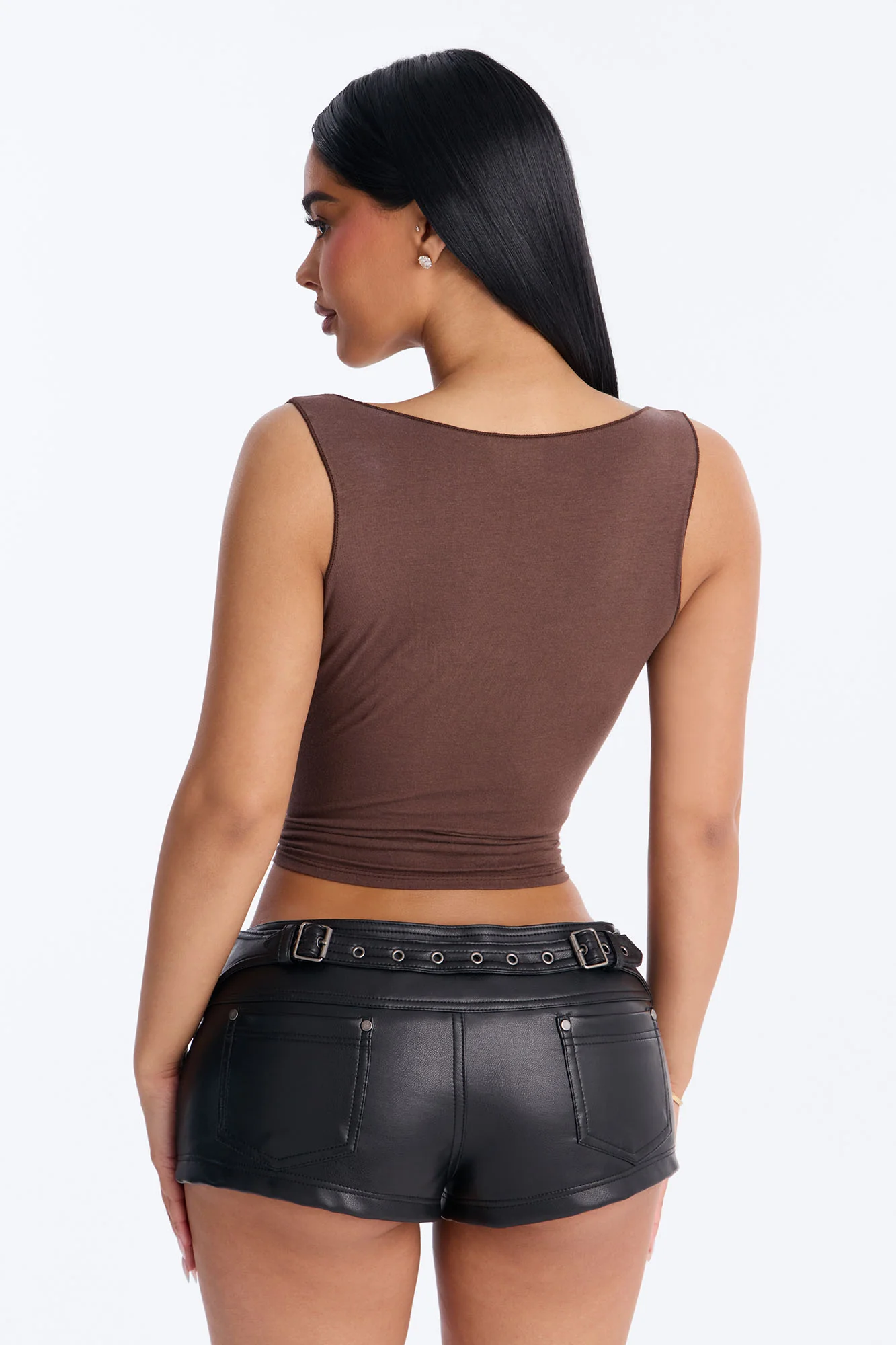 Eighty Nine Baby Tank Top - Brown - Image 4