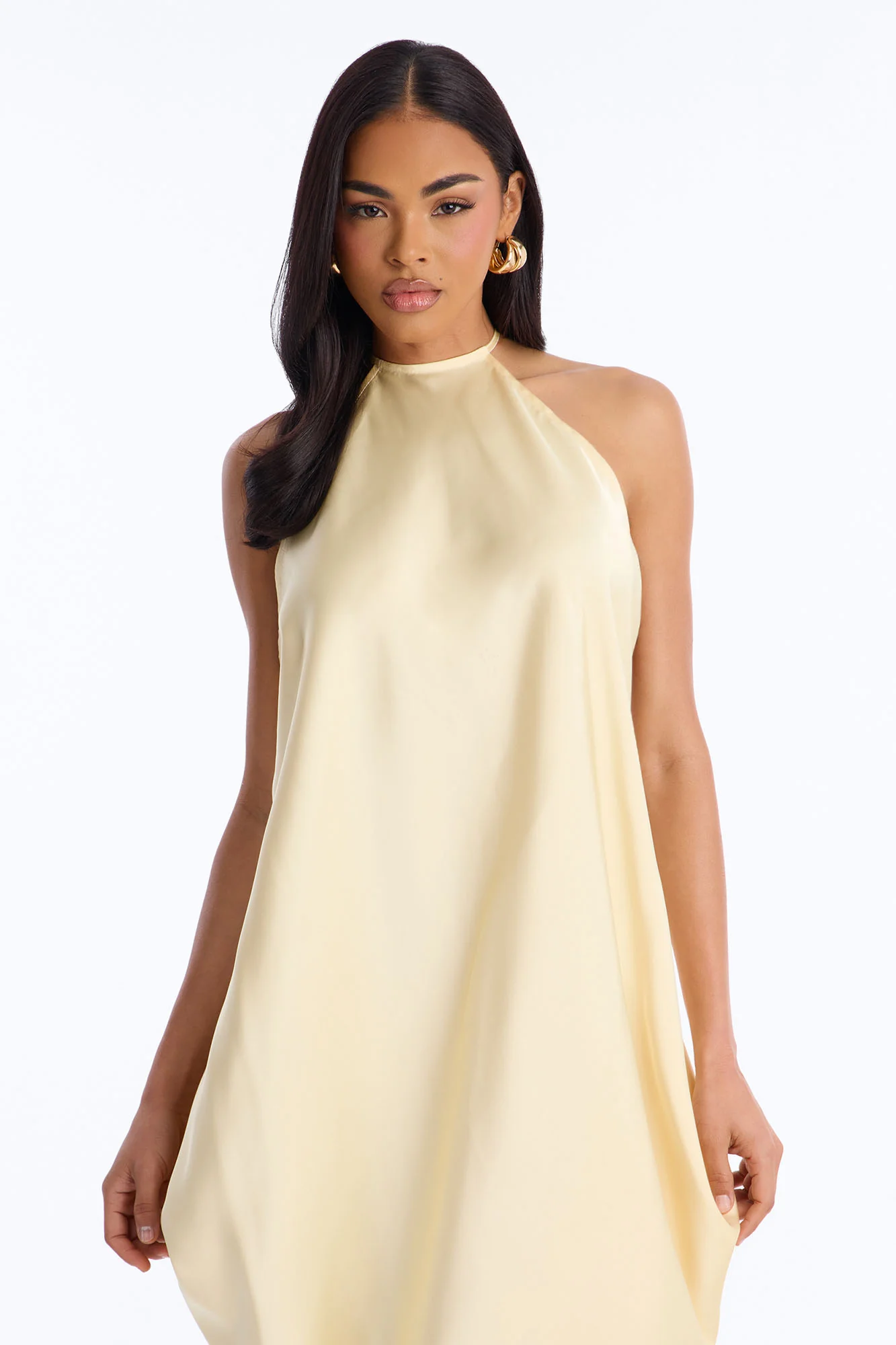 Elisa Draped Maxi Dress - Butter Yellow - Image 2