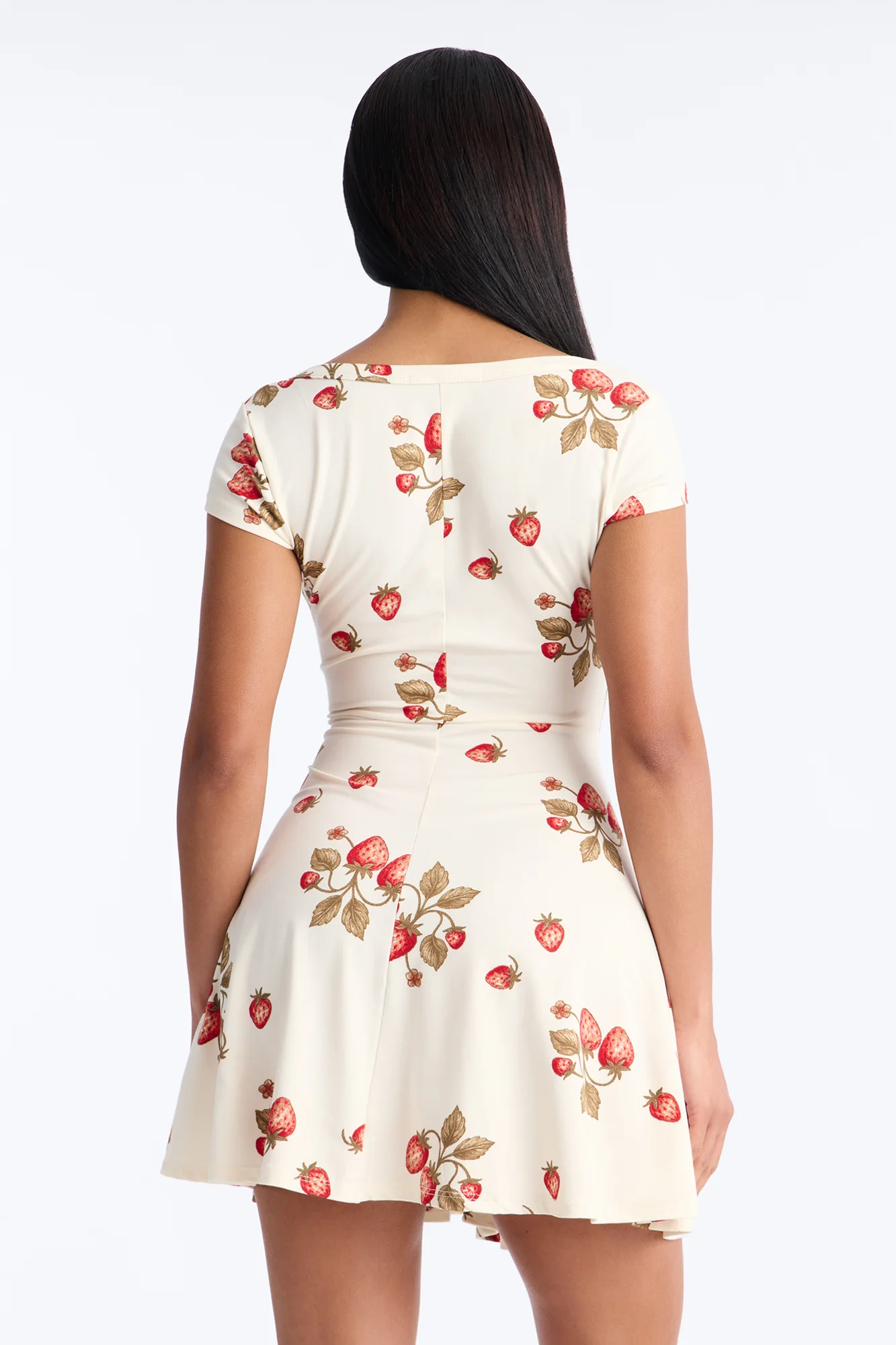 Elliana Short Sleeve Mini Dress - Cream/combo - Image 4