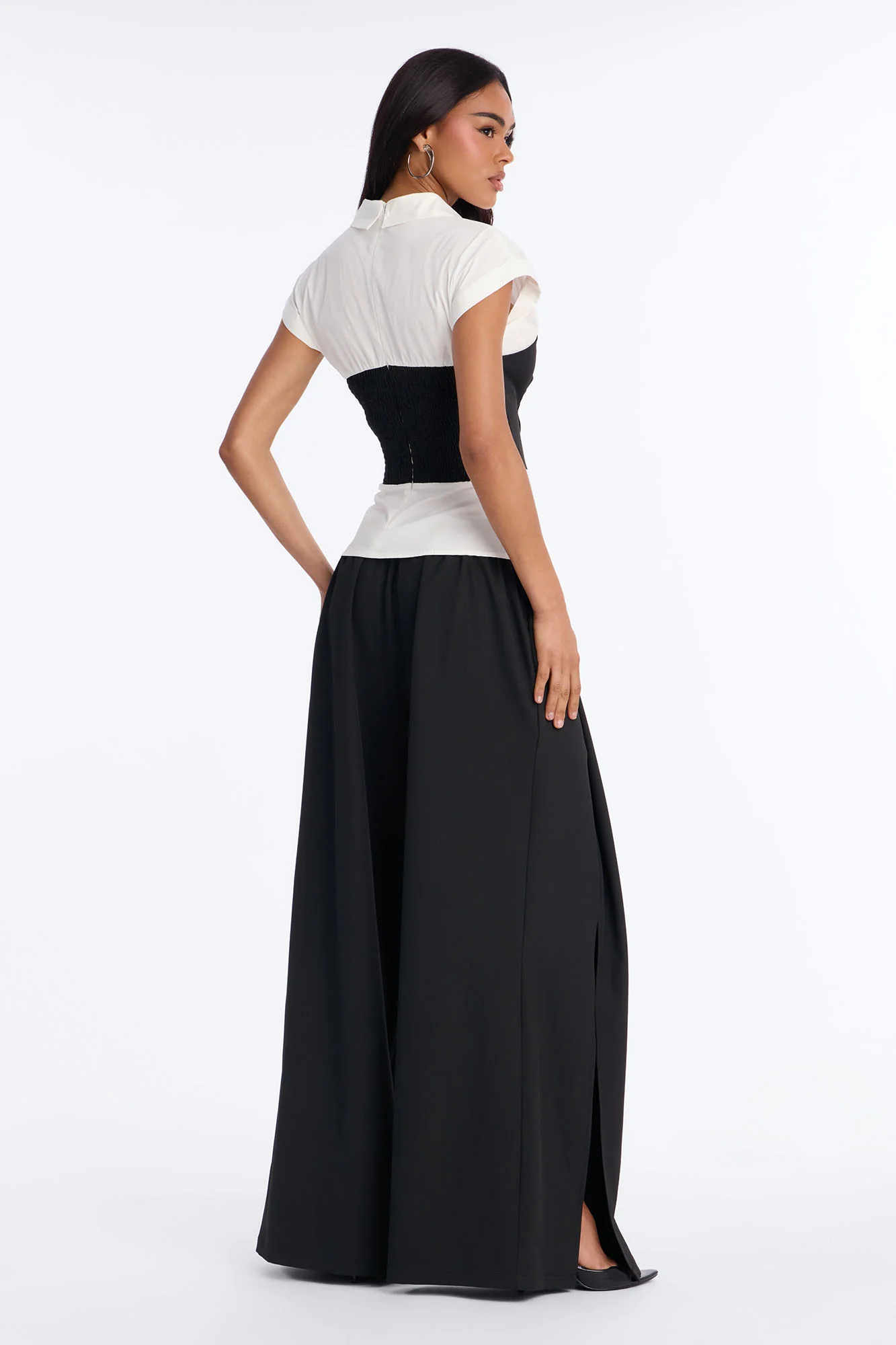 Elsa Wide Leg Pant Set - Black - Image 4